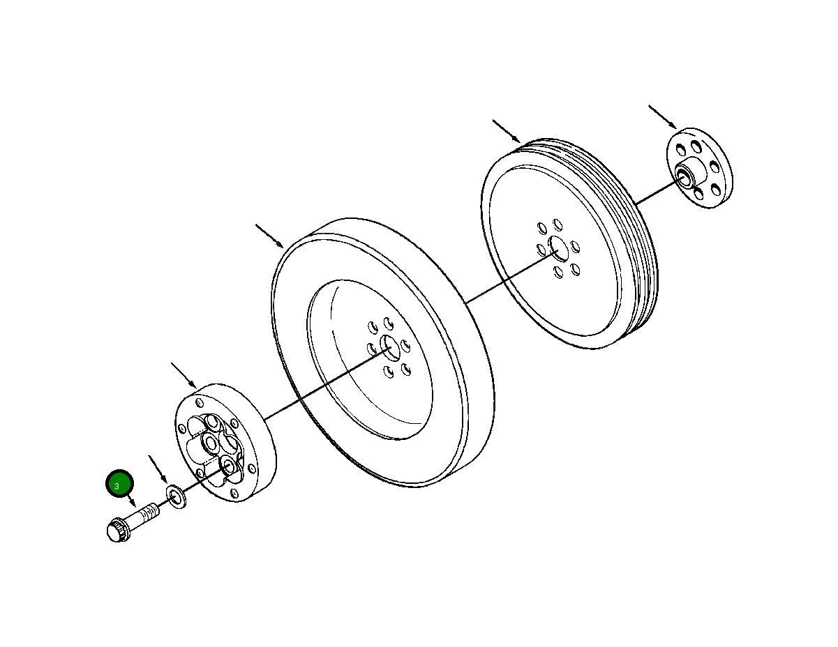 Болт (5/8 - 18x2 1/4 INCH) 1295 472 H1 Komatsu