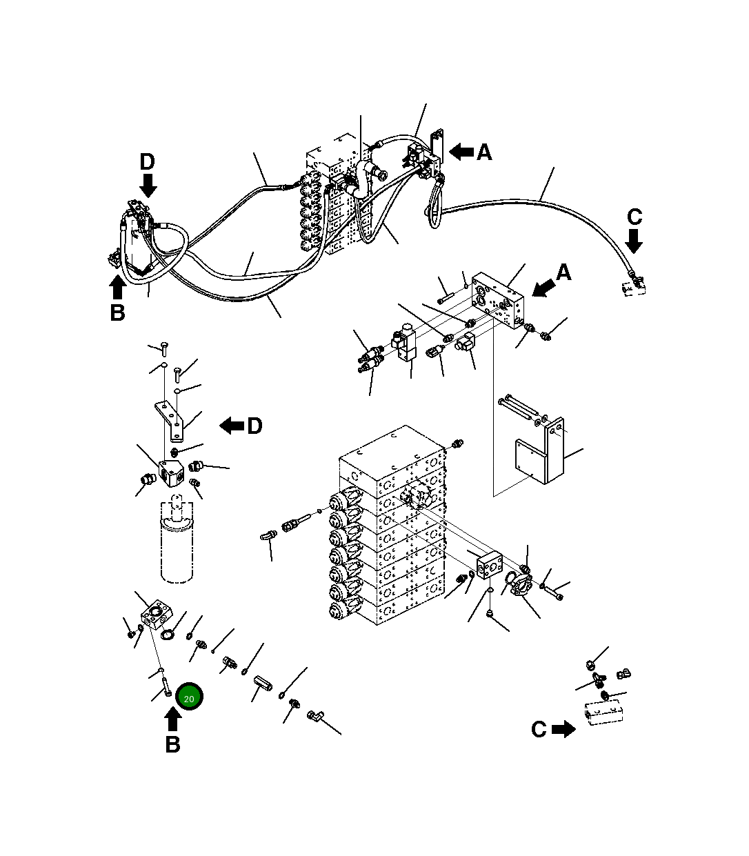 Адаптер 20Y-963-B320 Komatsu