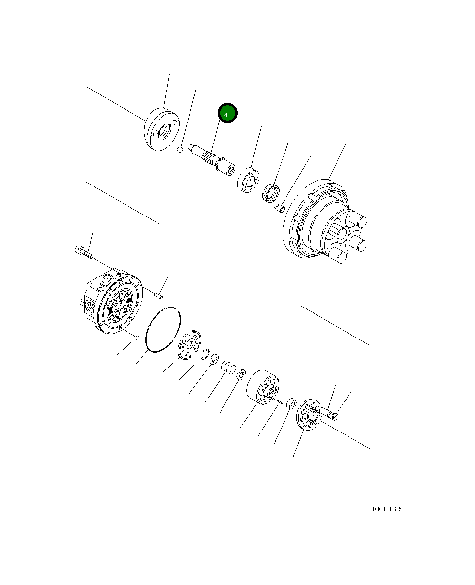 Вал FUFZD4428103 Komatsu