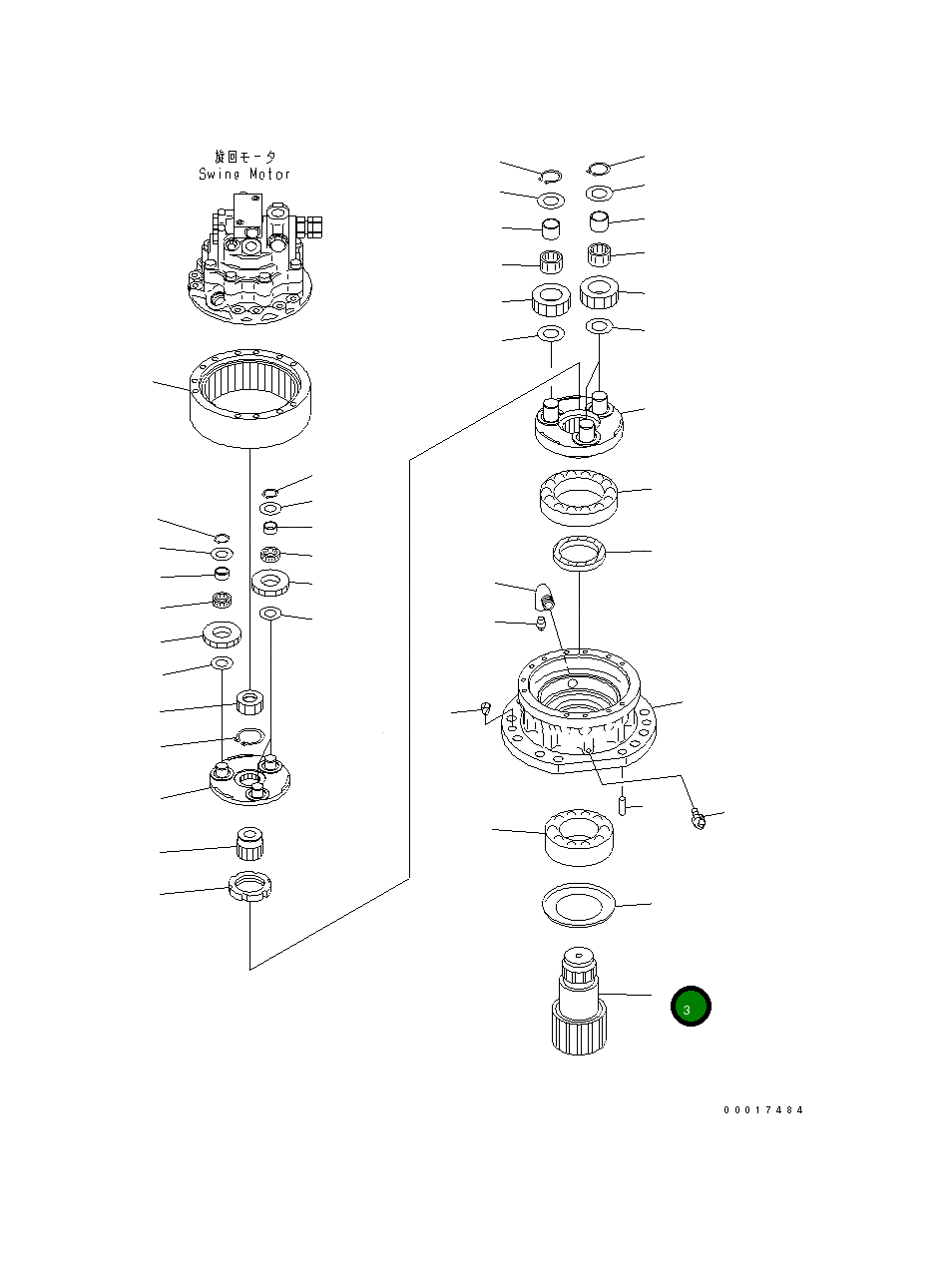 Вал 21W-26-42130 Komatsu