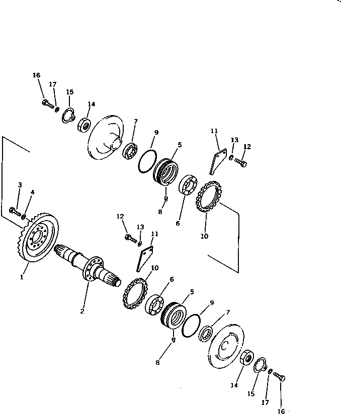 Вал 103-21-32120 Komatsu