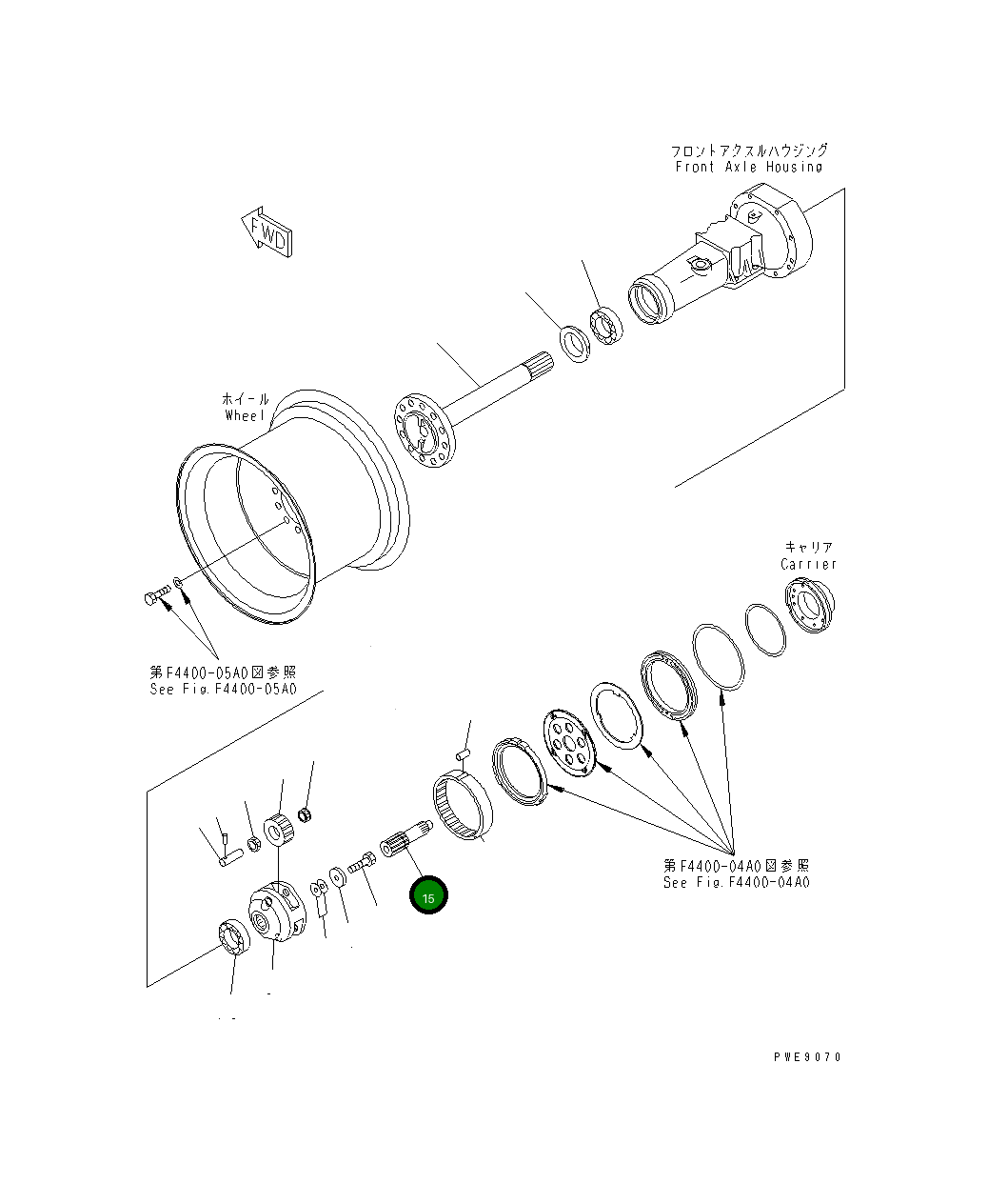 Вал 415-22-22420 Komatsu