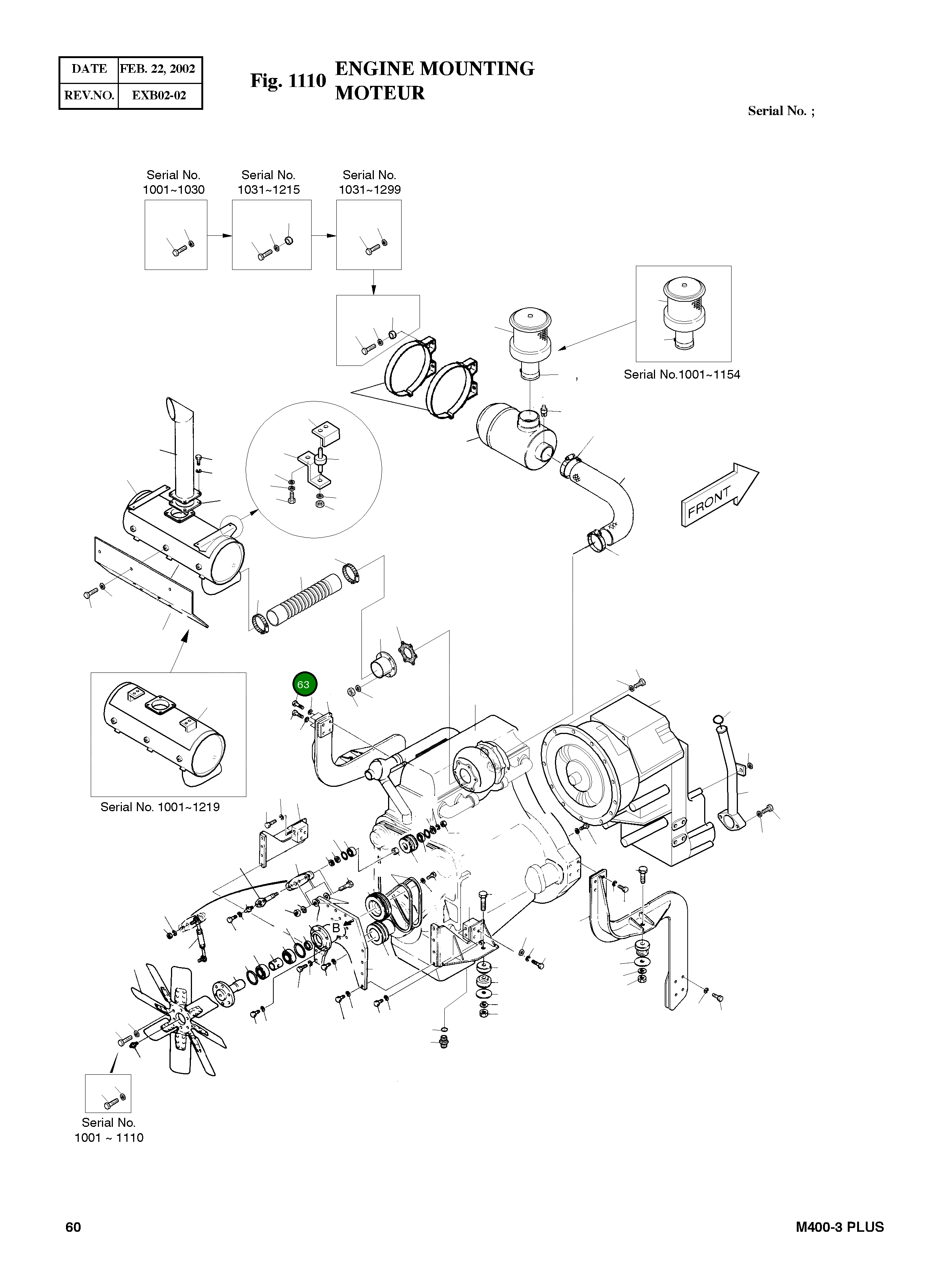 Болт M16X1.5X65 S0765551 Komatsu