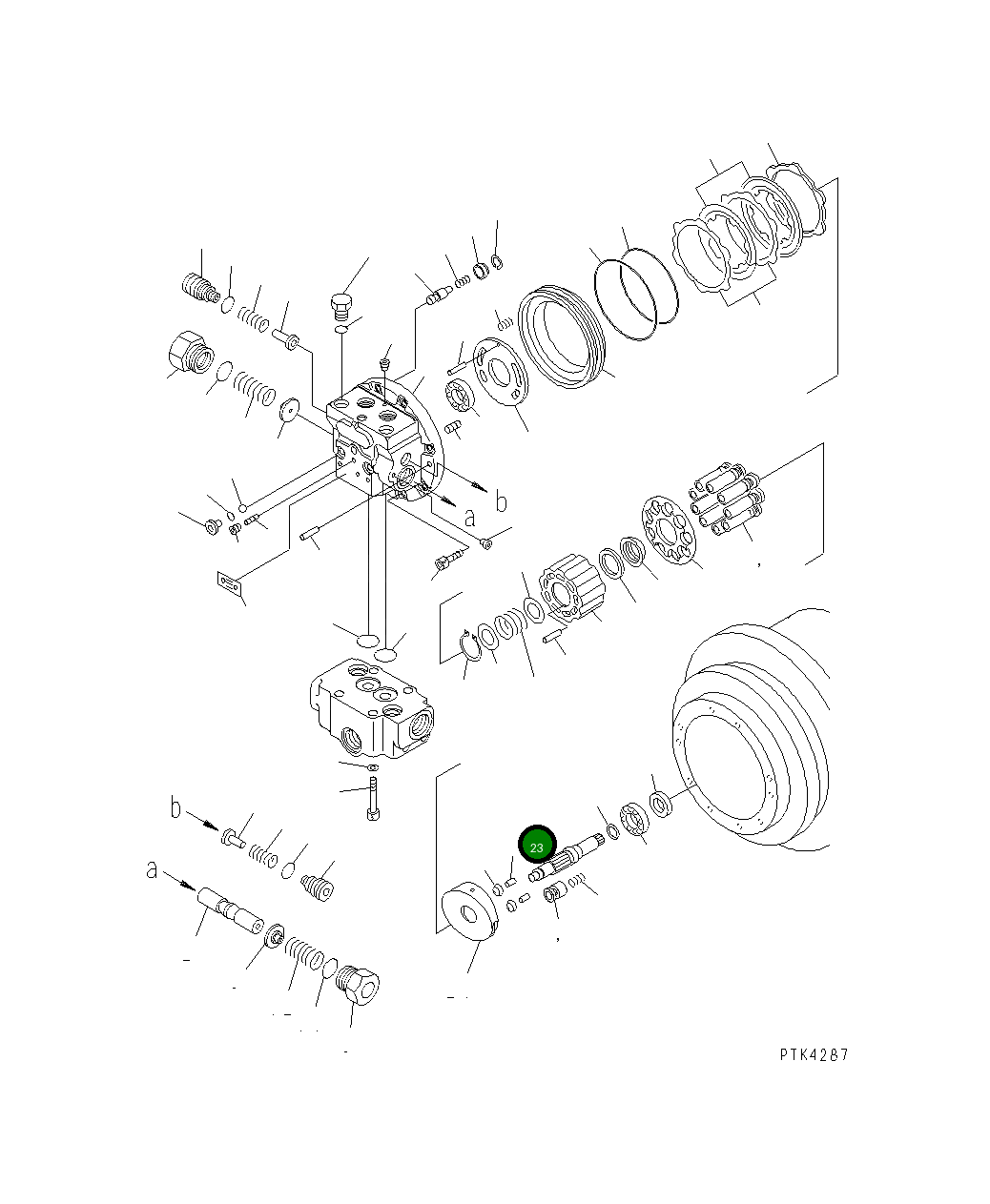 Вал TZ269B2002-00 Komatsu