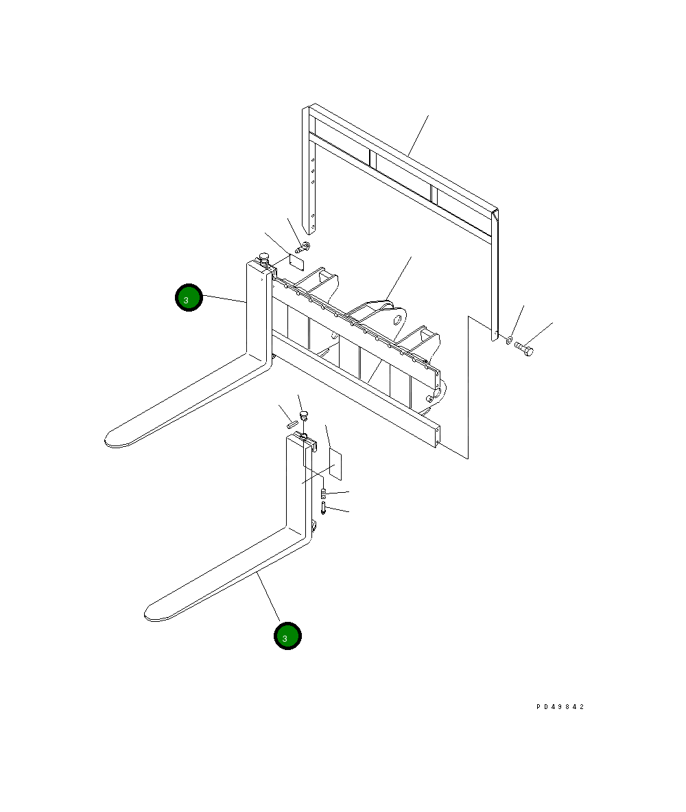 Вилка 362-884-4130 Komatsu