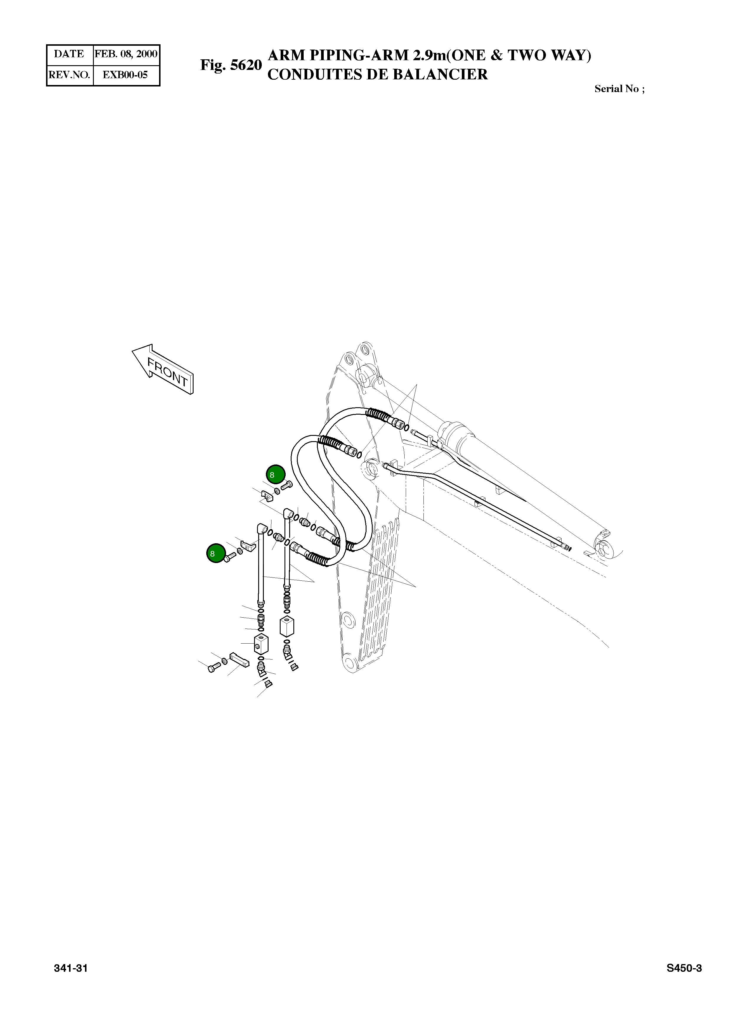 Болт M16X2.0X80 S0565861 Komatsu