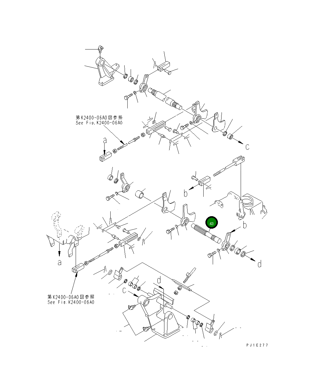 Вал 196-43-11131 Komatsu