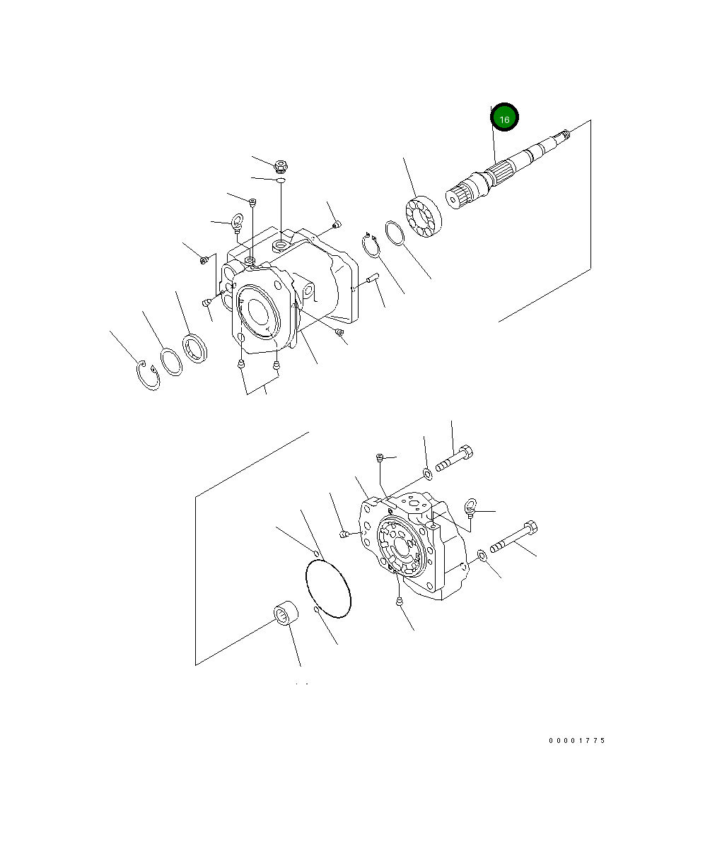 Вал 708-1H-32110 Komatsu