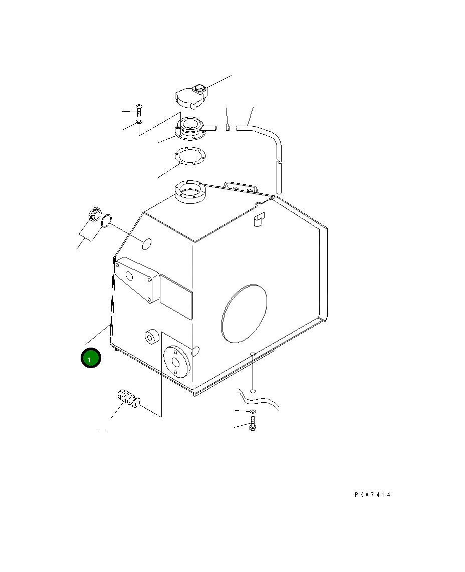 Бак 124-60-51112 Komatsu