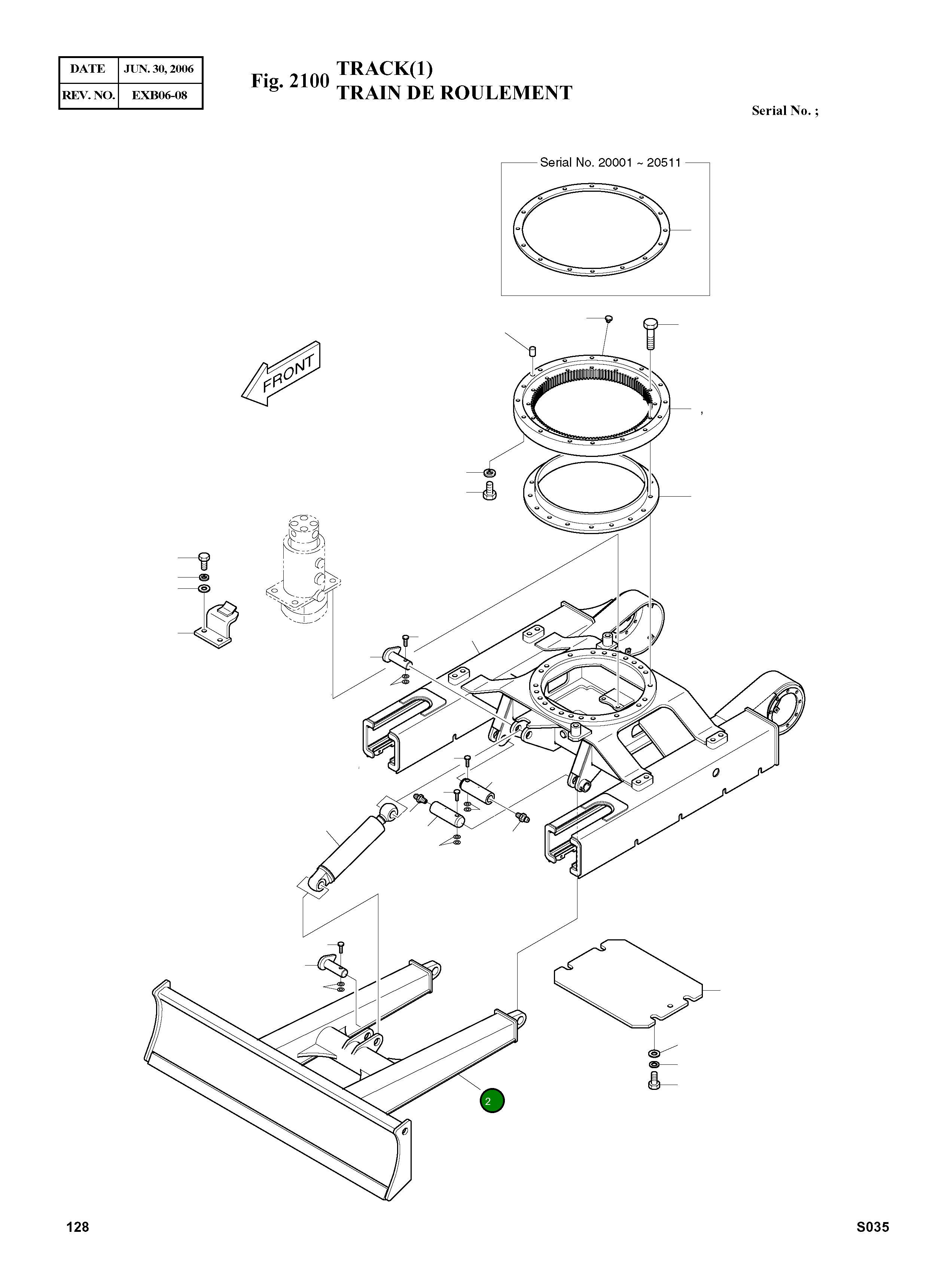 Отвал 2608-1045G Komatsu