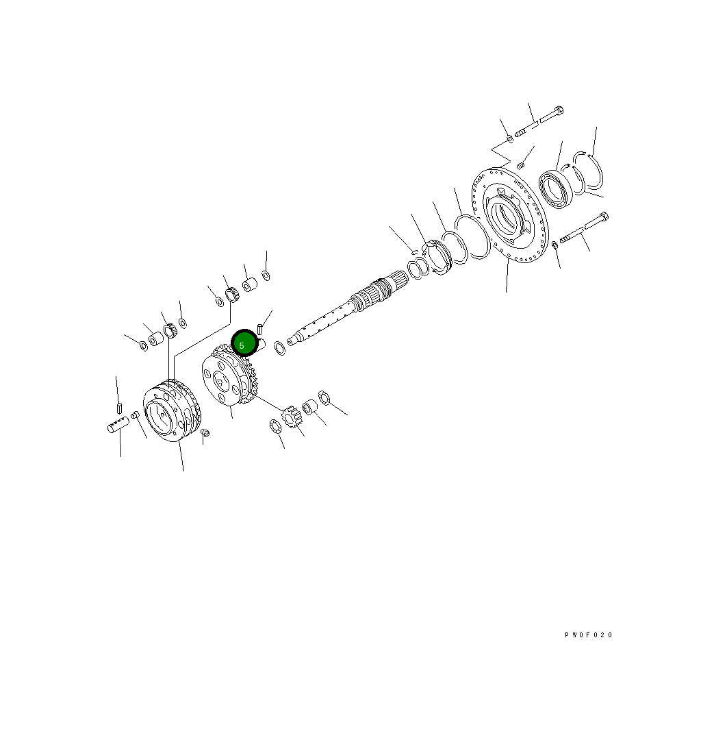 Вал 426-15-12510 Komatsu