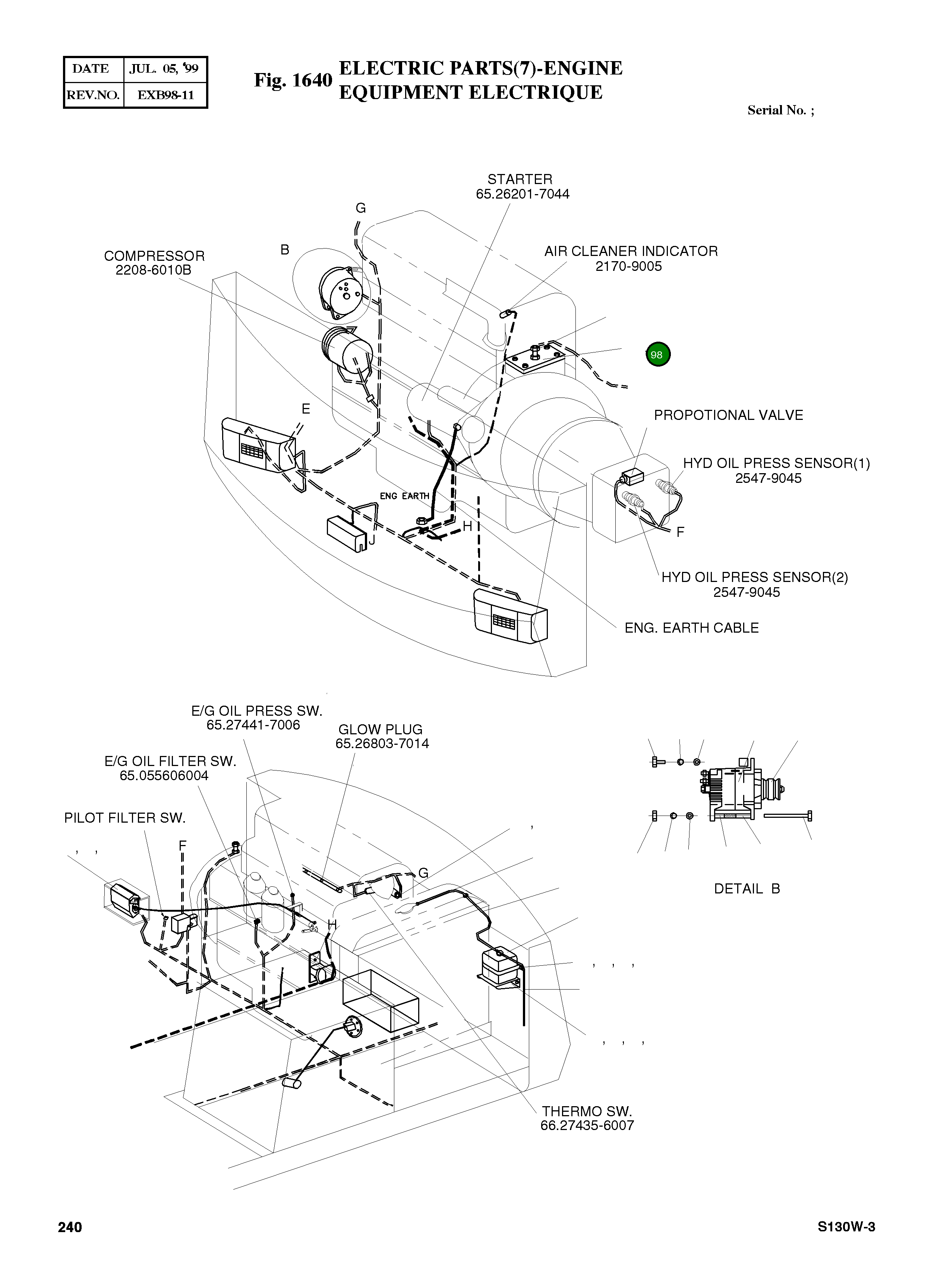 Болт M10X1.5X45 S0512503 Komatsu