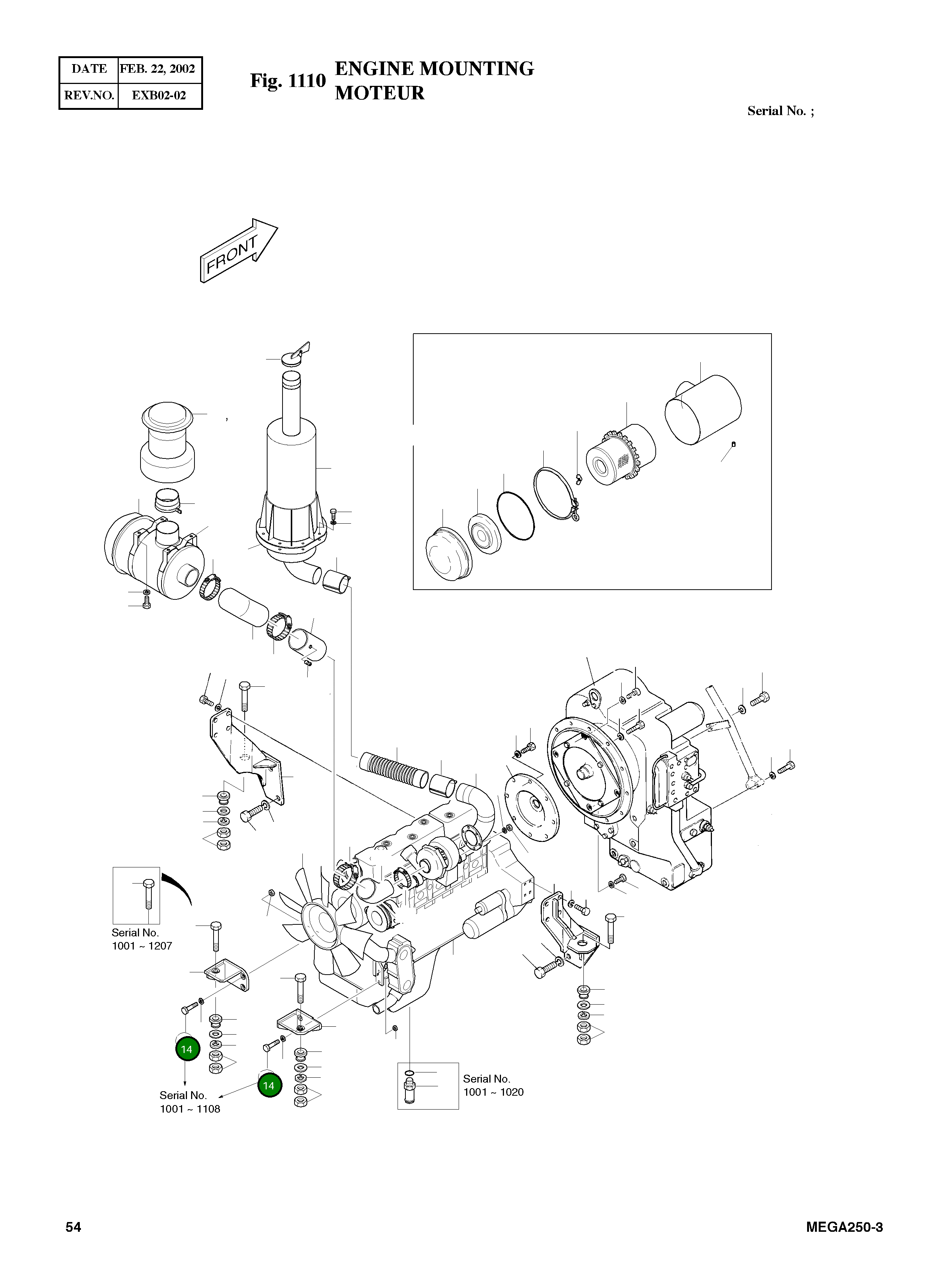 Болт M14X1.5X40 S0718461 Komatsu