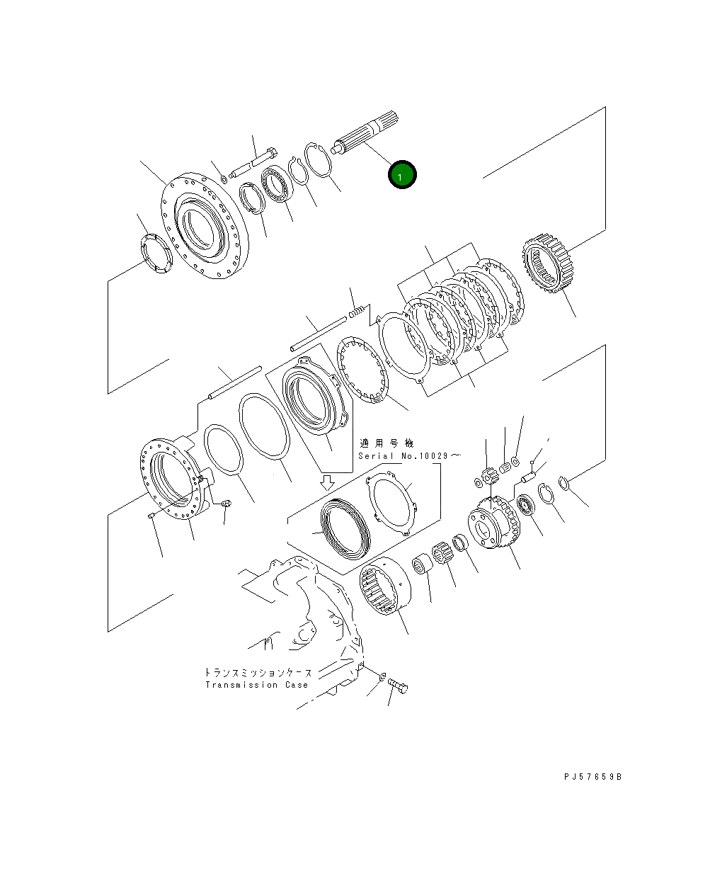 Вал 23B-15-12110 Komatsu