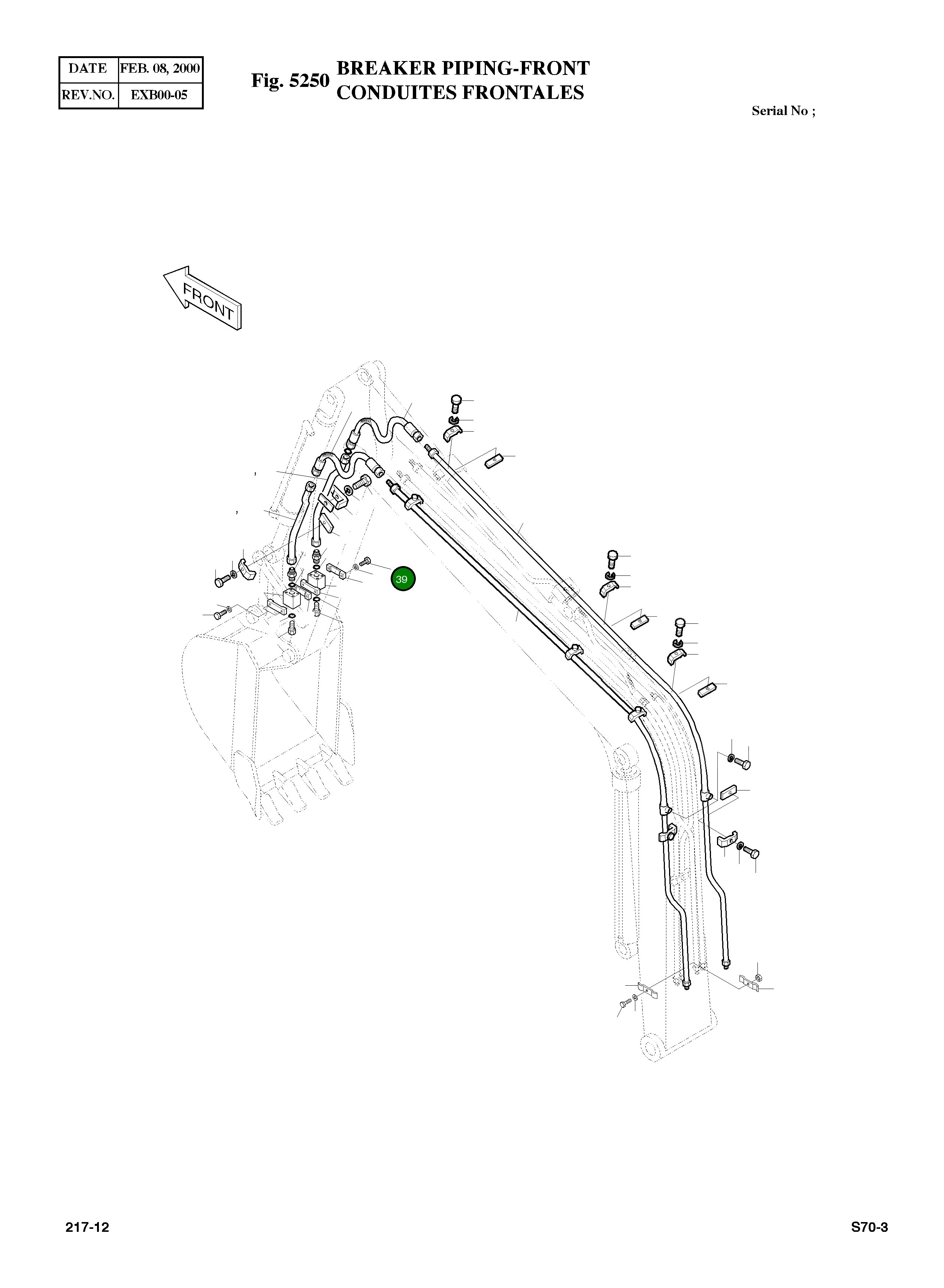 Болт M12X1.75X60 S0560953 Komatsu