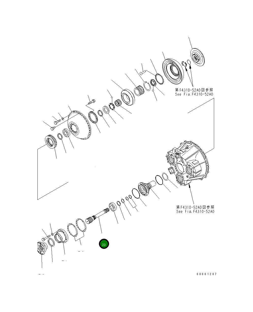 Вал 711-73-21652 Komatsu