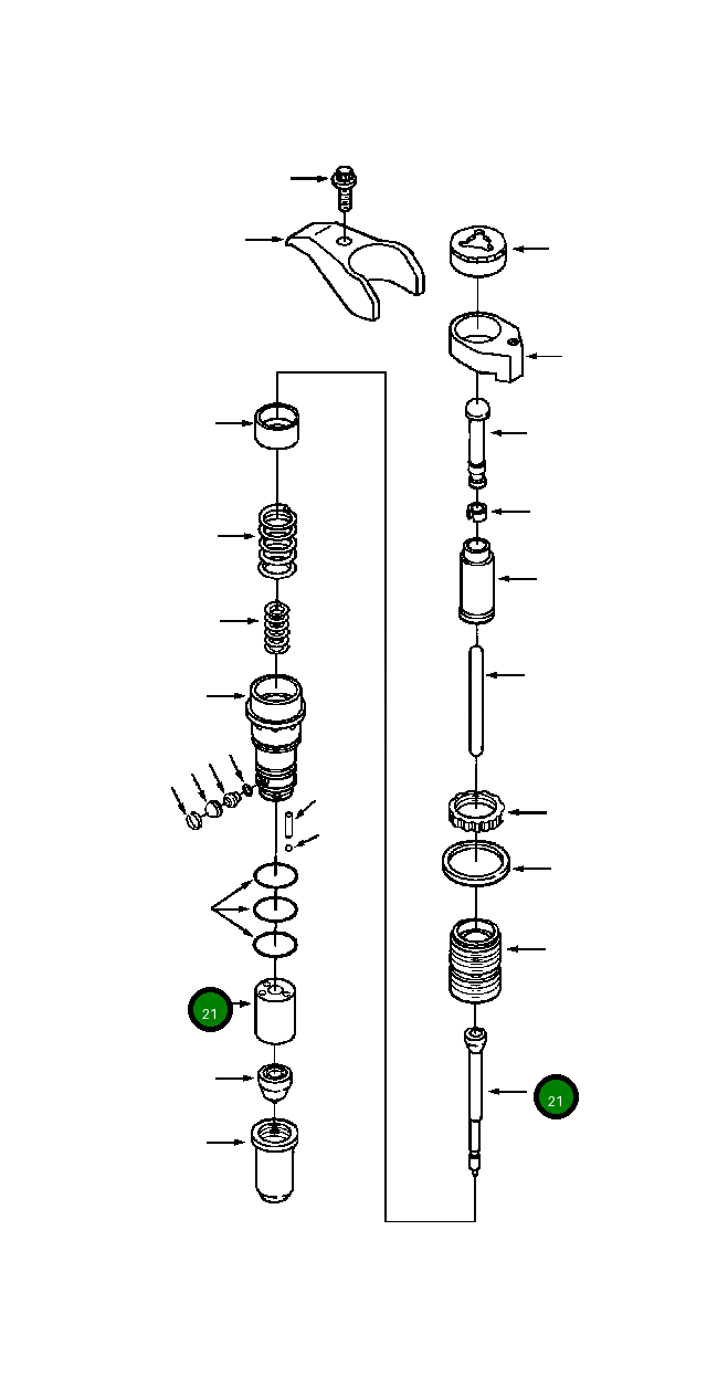 Барабан и плунжер 1307 437 H91 Komatsu