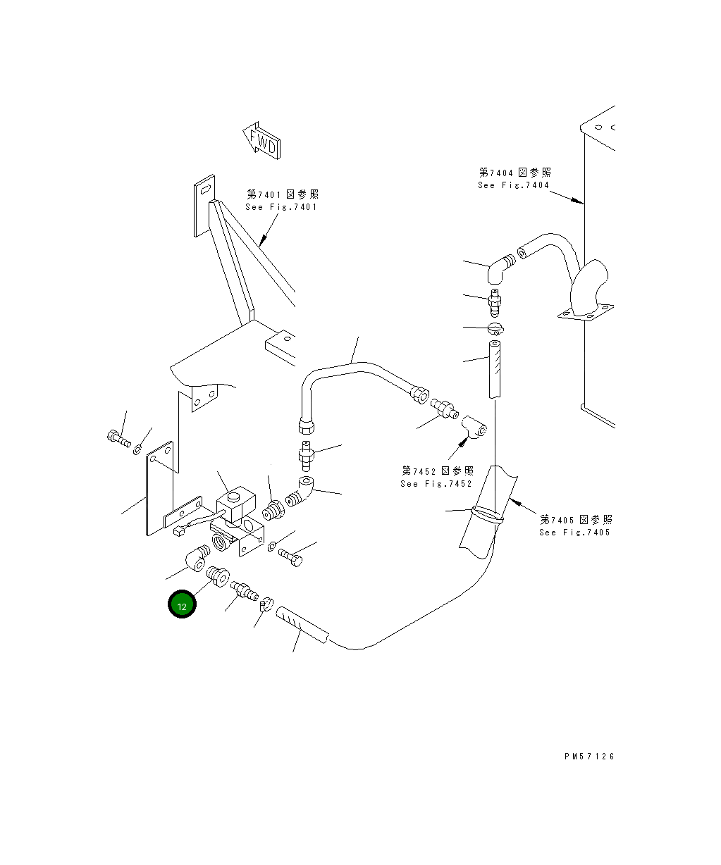 Адаптер 07326-20603 Komatsu