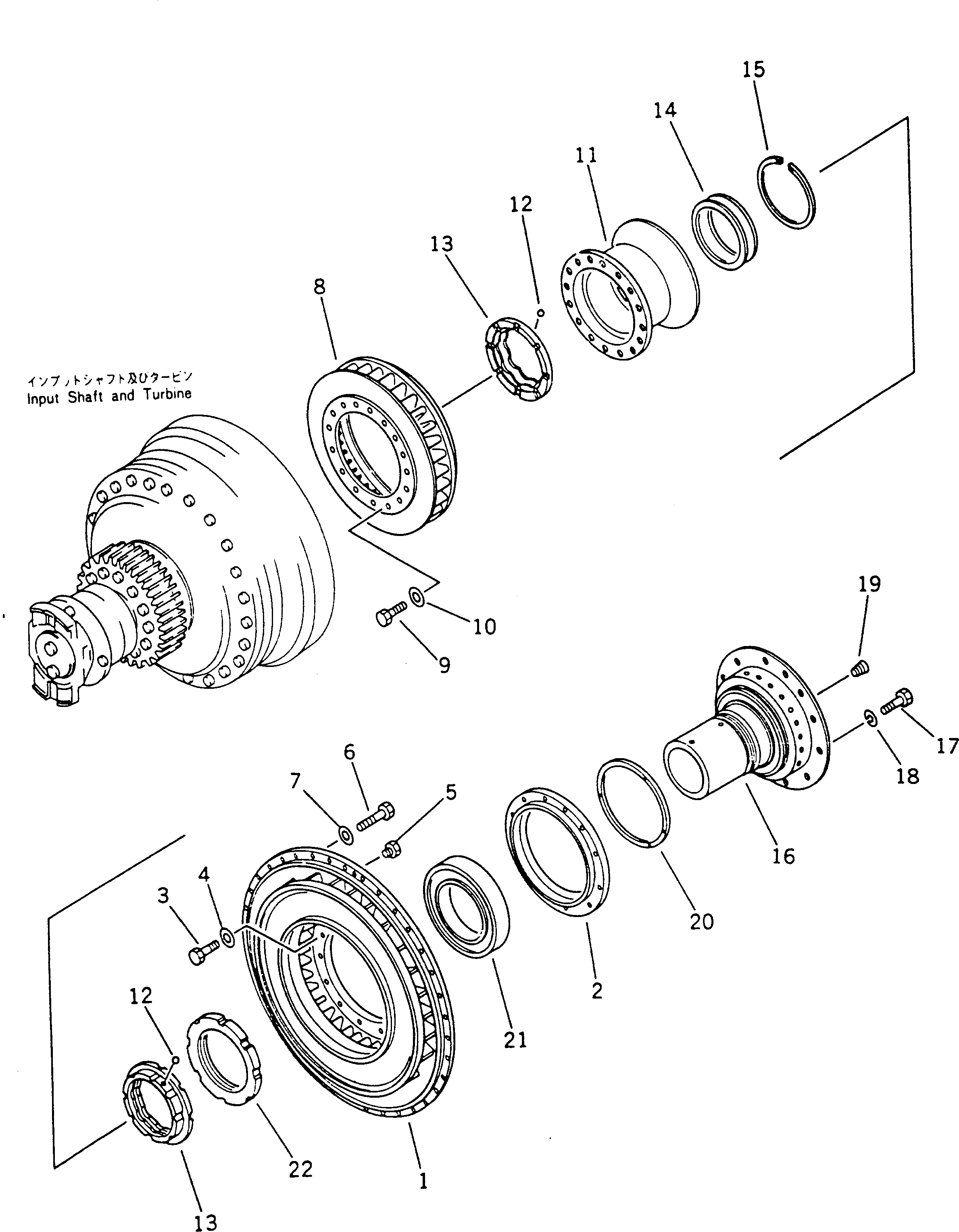 Вал 568-13-12522 Komatsu