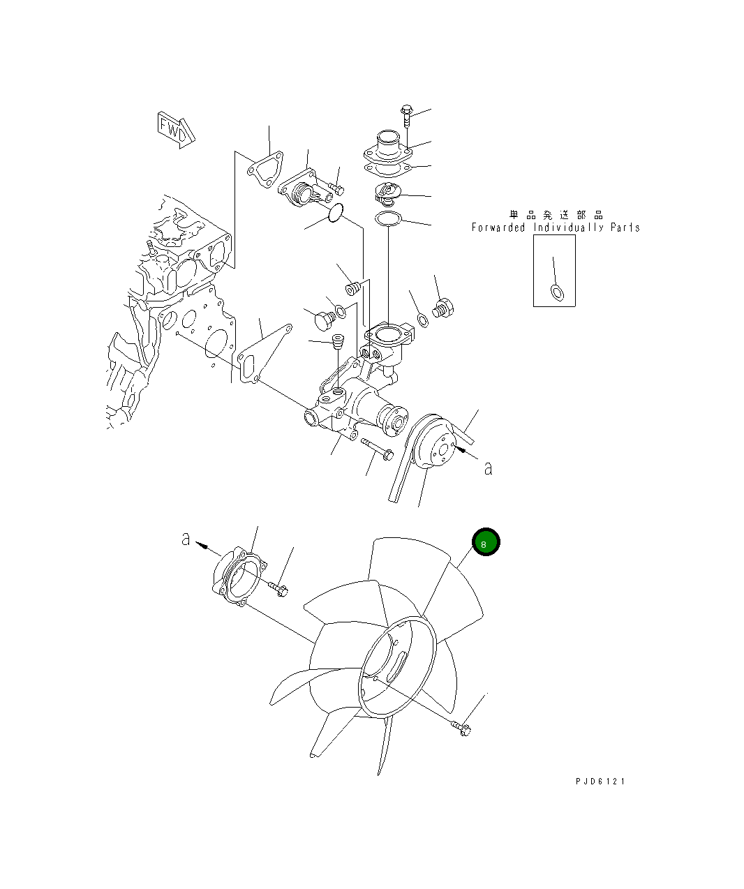 Вентилятор охлаждения 452-377 Komatsu