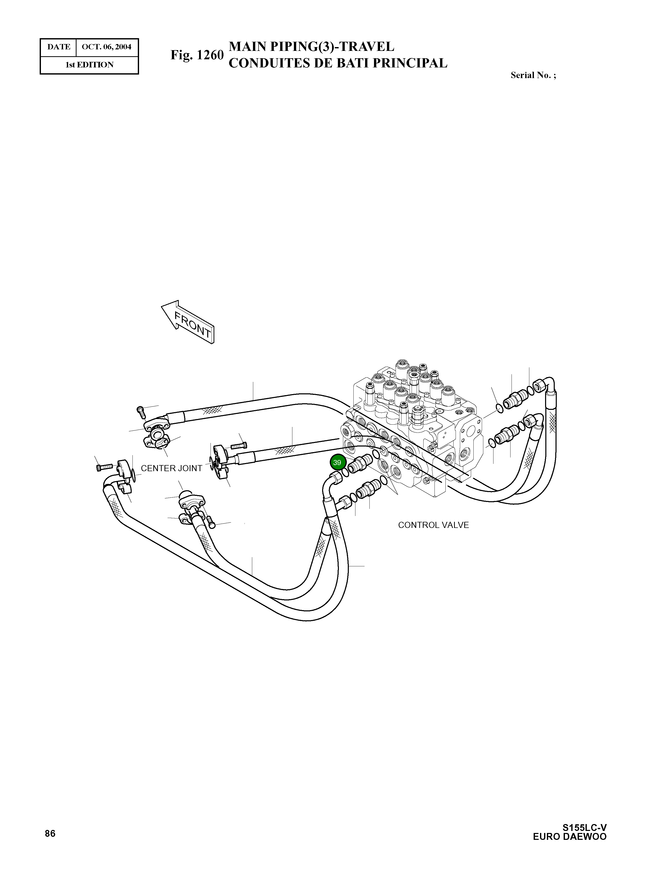 Адаптер PFO3/4-PF3/4 2181-2627D5 Komatsu