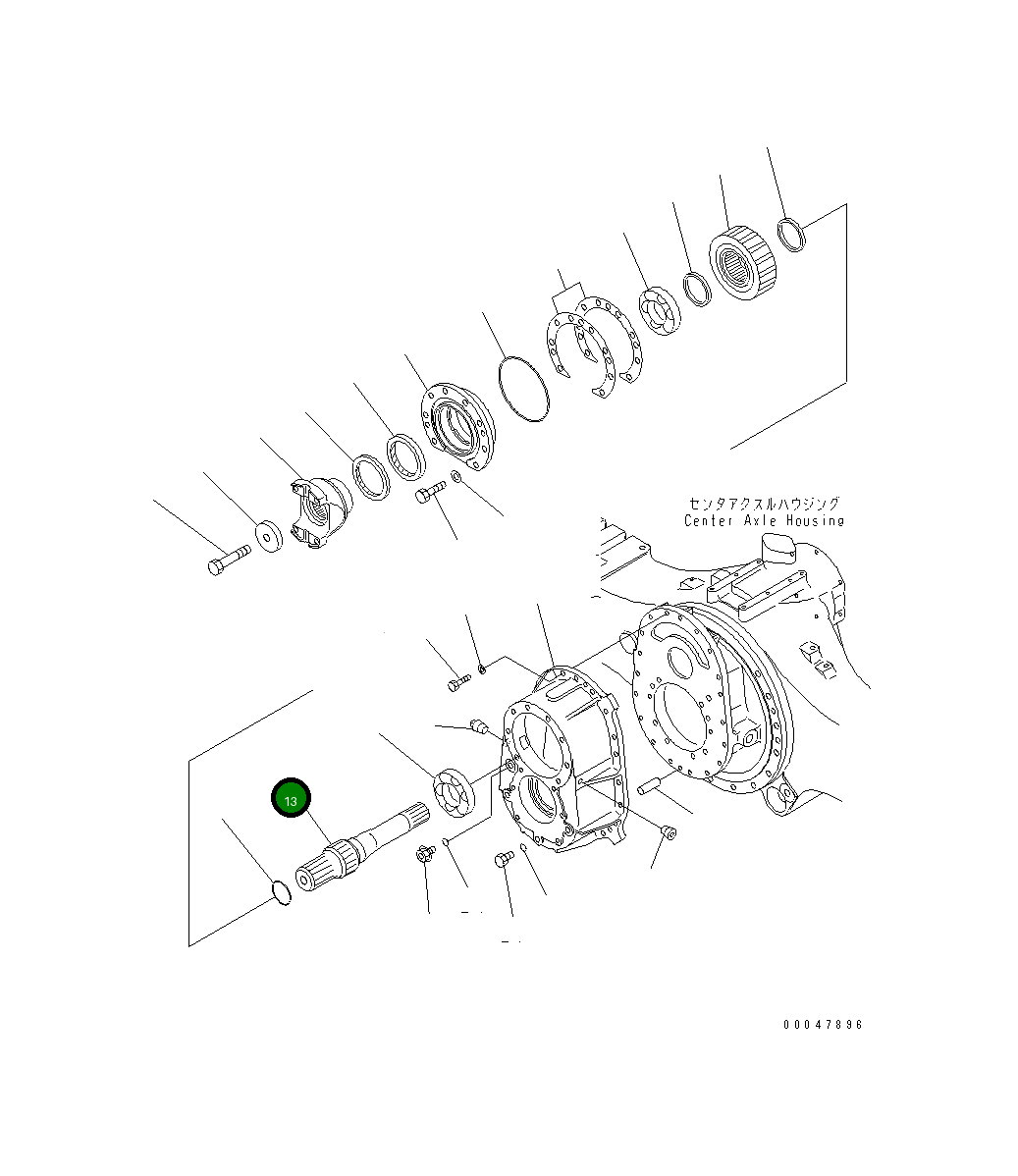 Вал 56D-23-16642 Komatsu