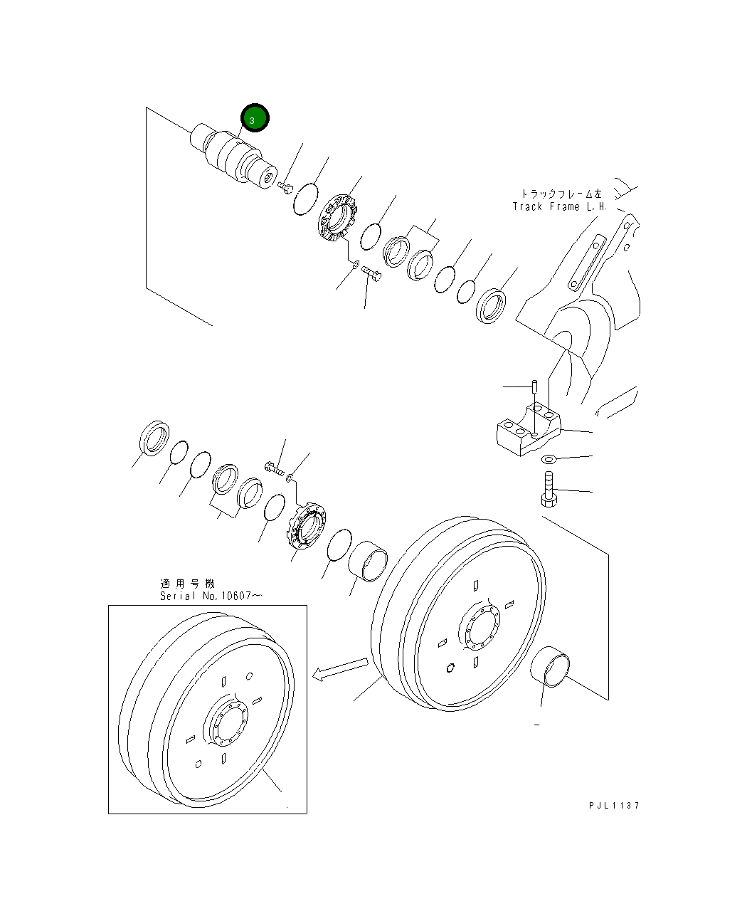 Вал 198-30-43130 Komatsu