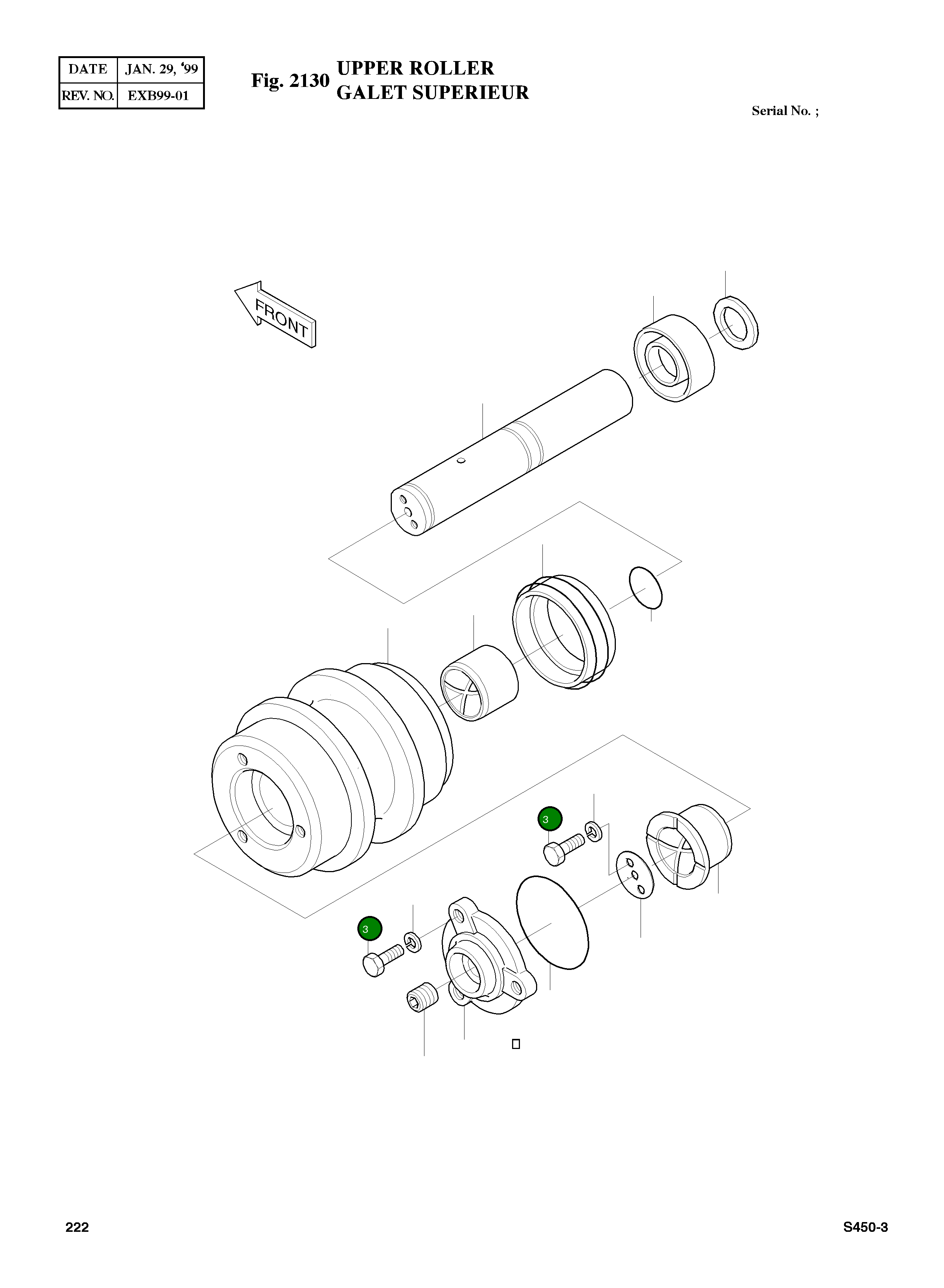 Болт M12X1.25X30 S0715251 Komatsu