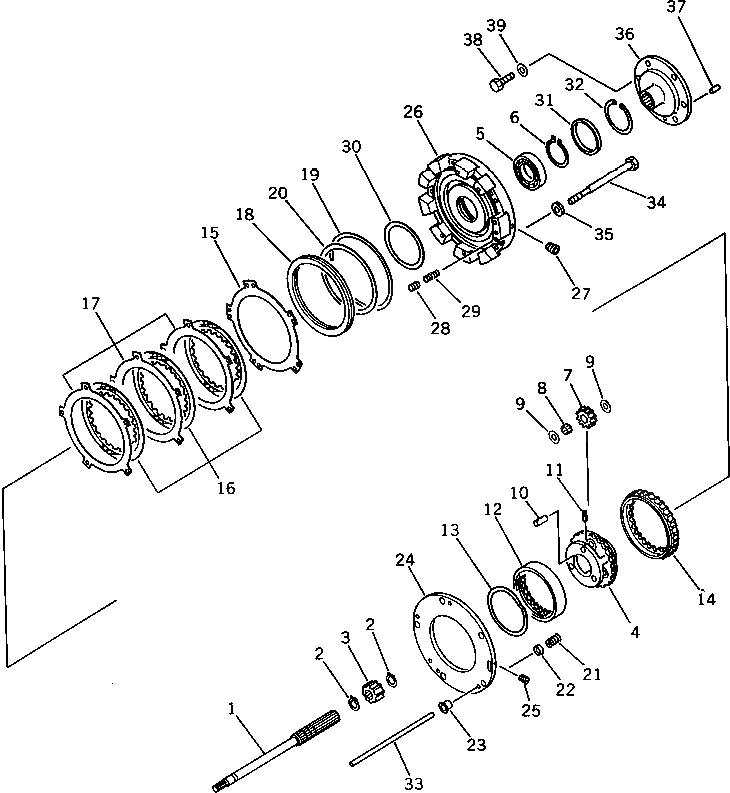 Вал 363-15-12110 Komatsu