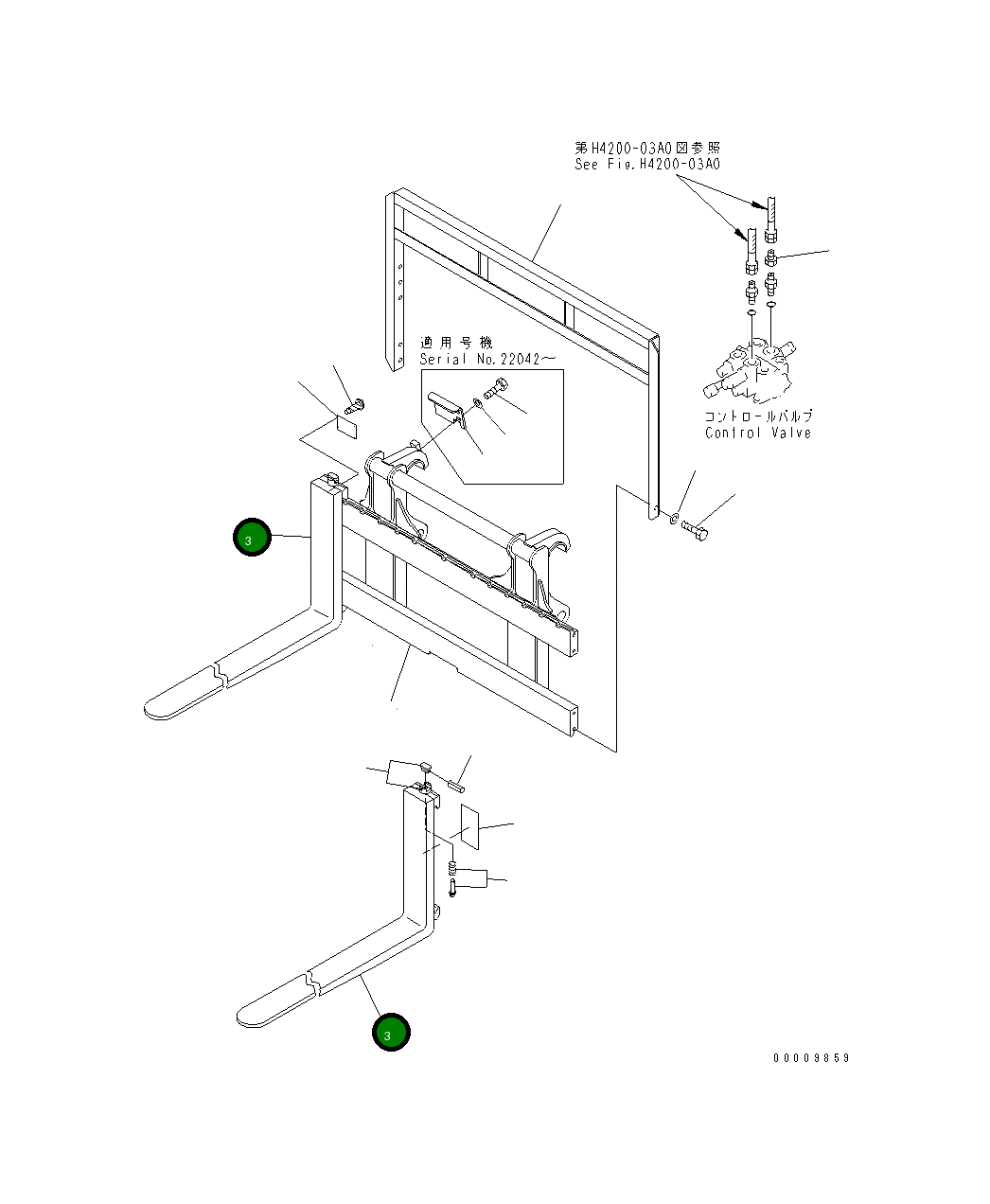 Вилка 42A-884-2120 Komatsu