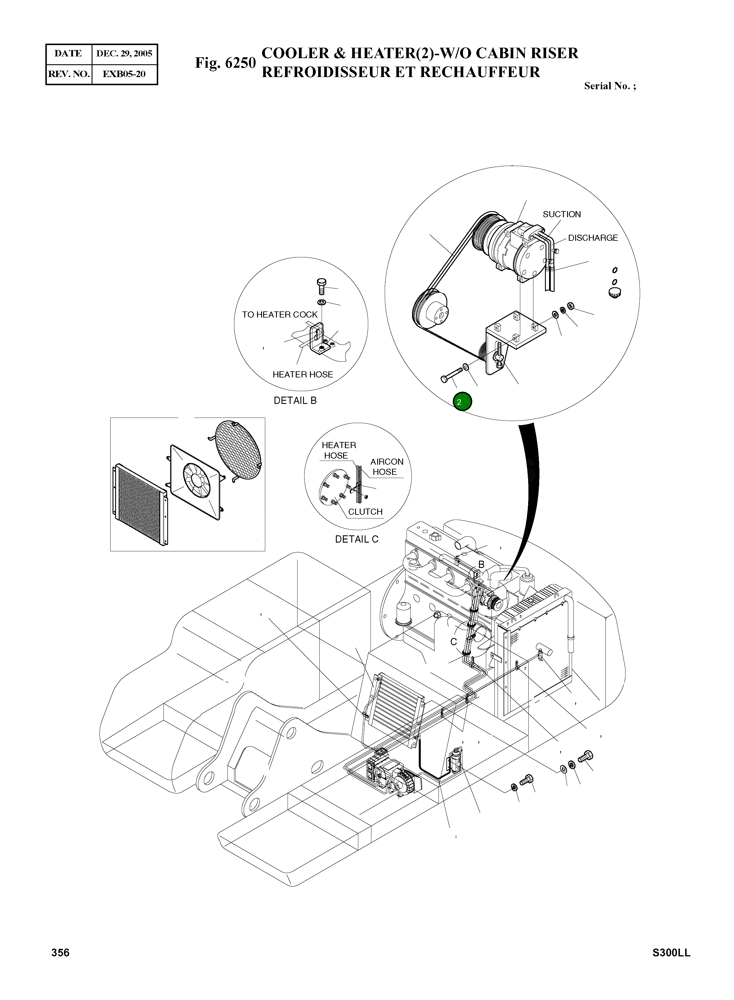 Болт M8X1.25X120 S0557763 Komatsu