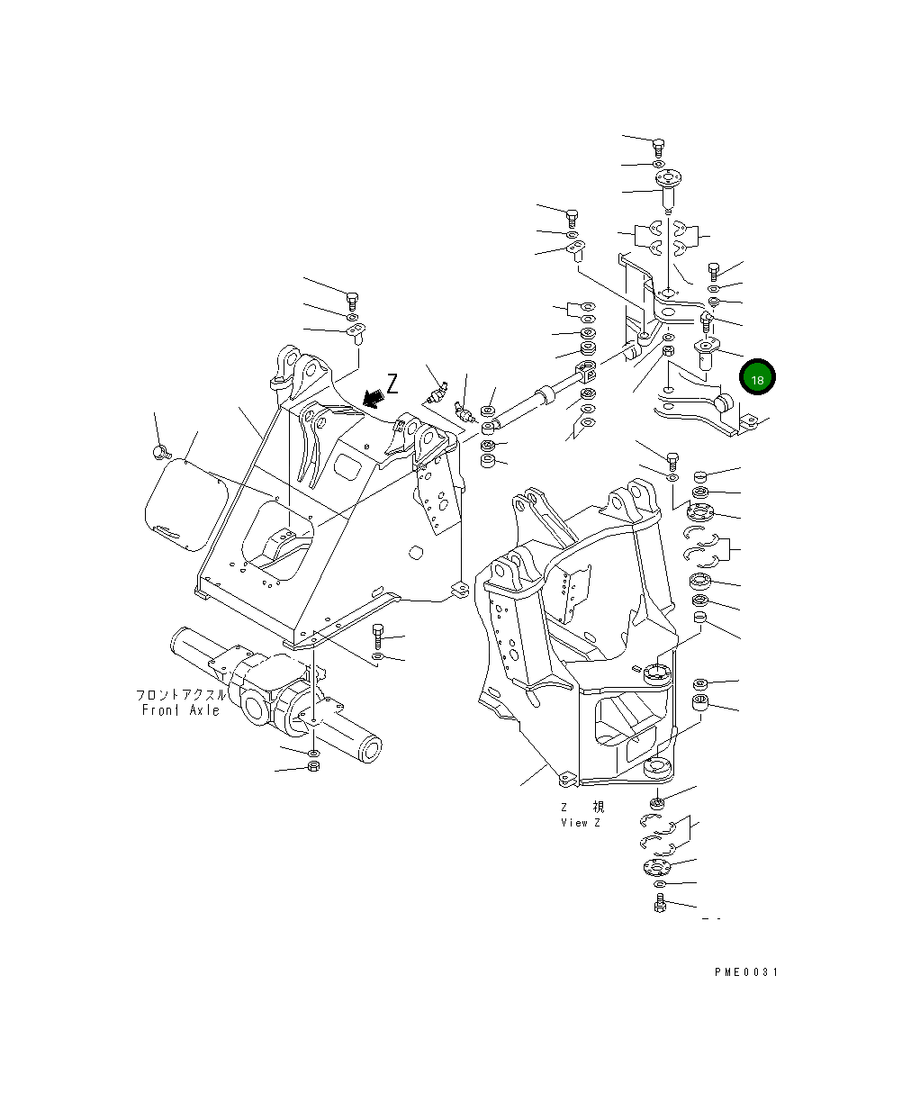 Вал 418-46-13310 Komatsu