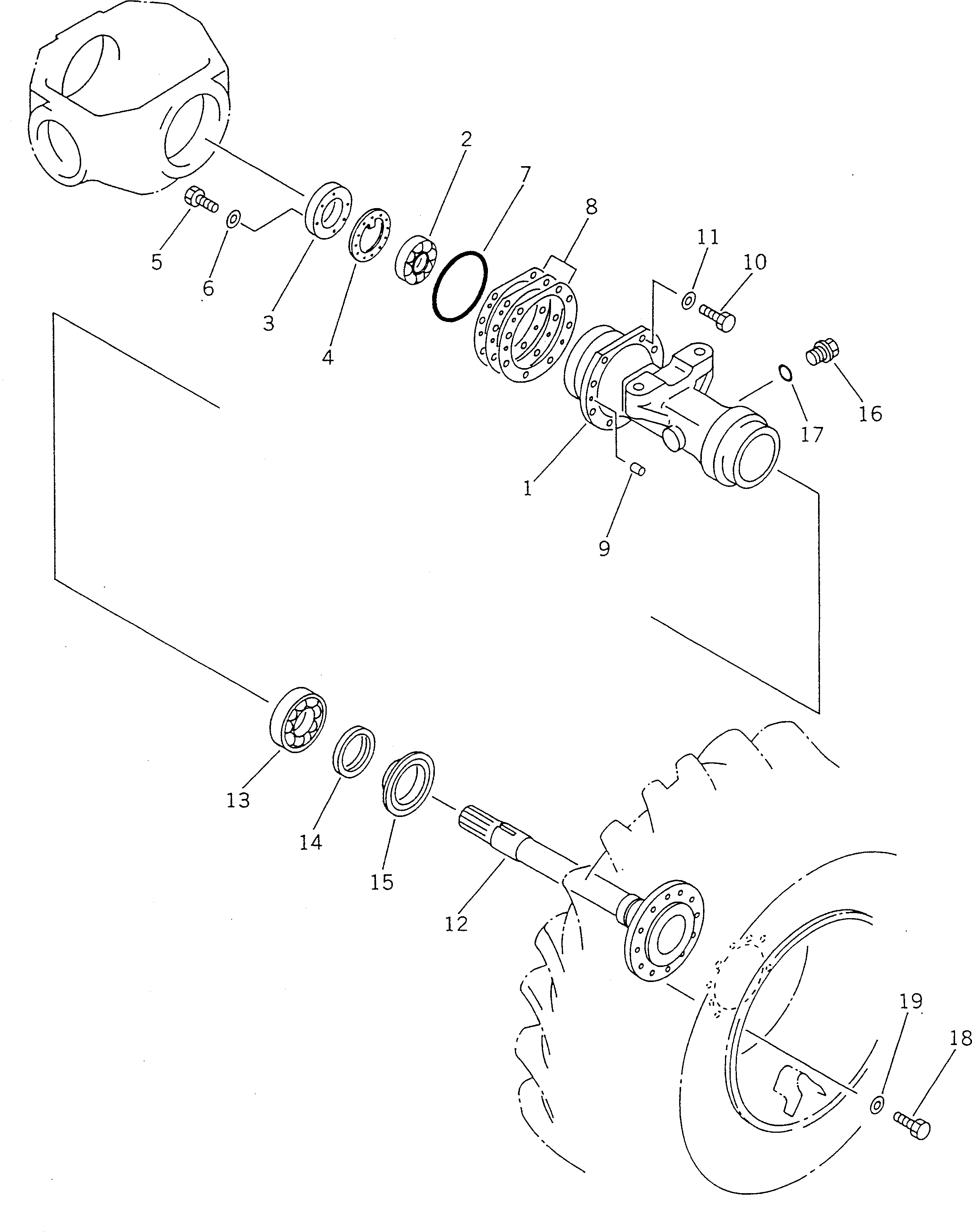 Вал 363-22-22150 Komatsu
