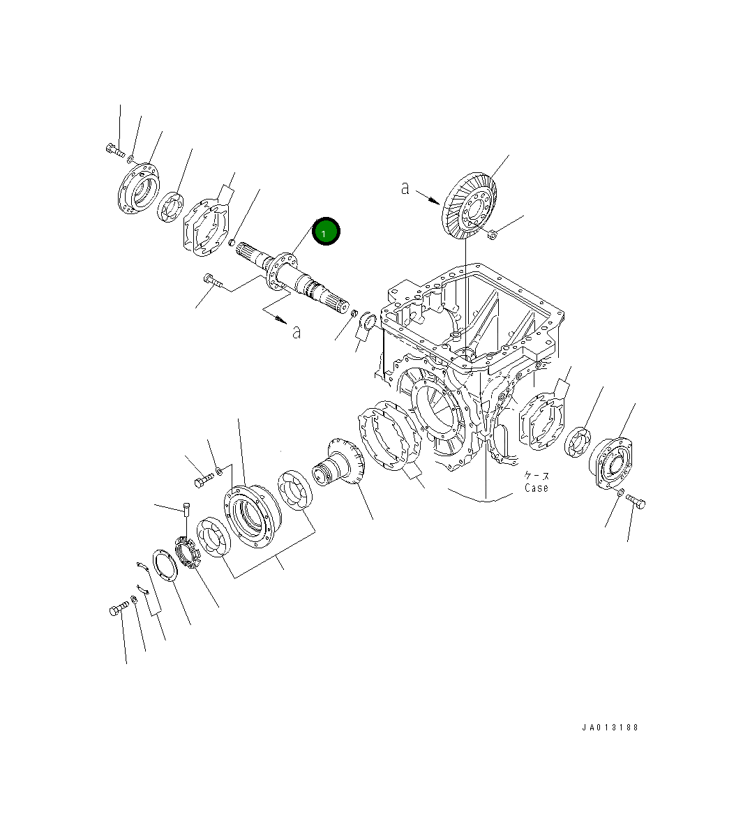 Вал 14Y-22-21123 Komatsu