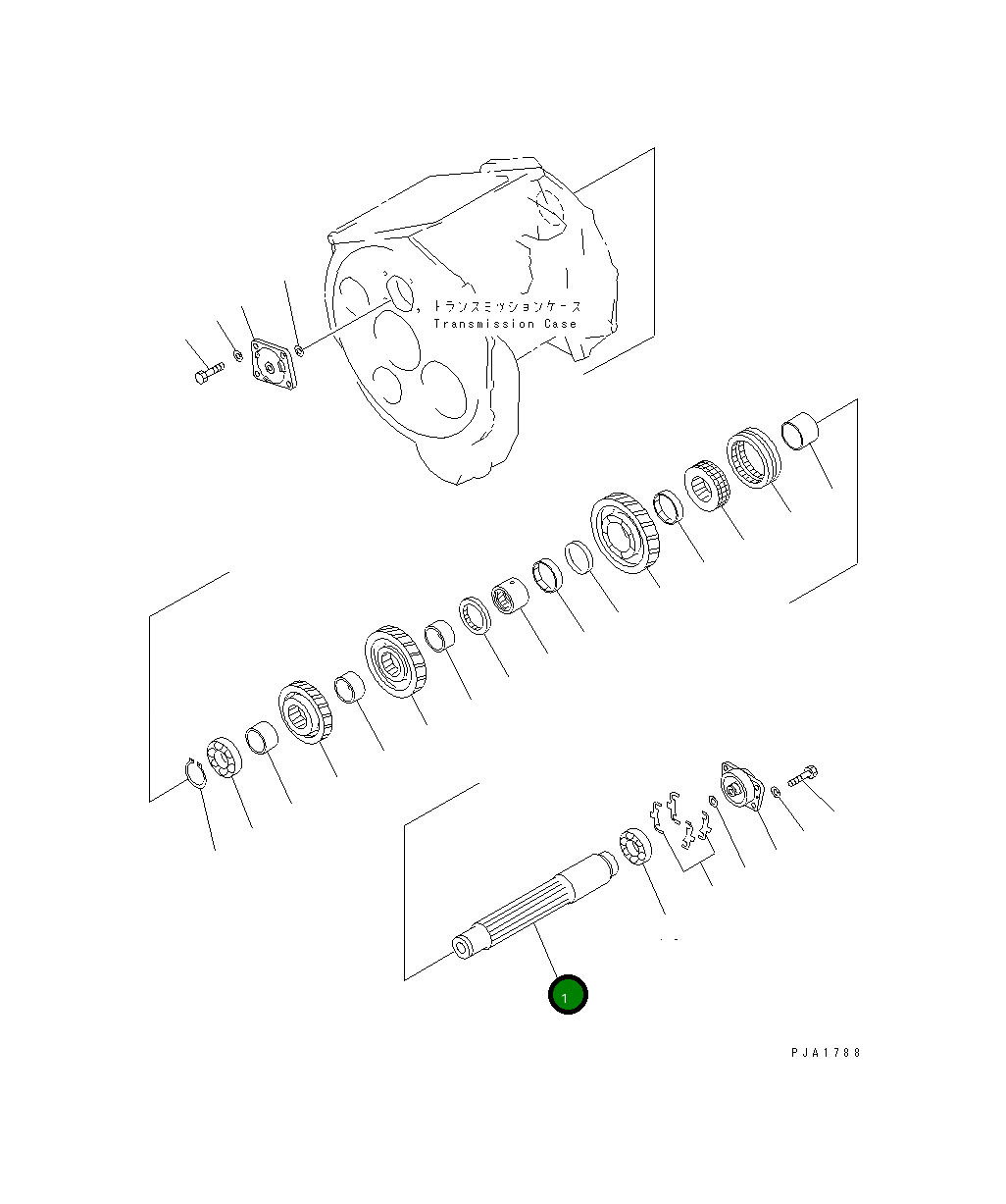 Вал 14X-14-12511 Komatsu