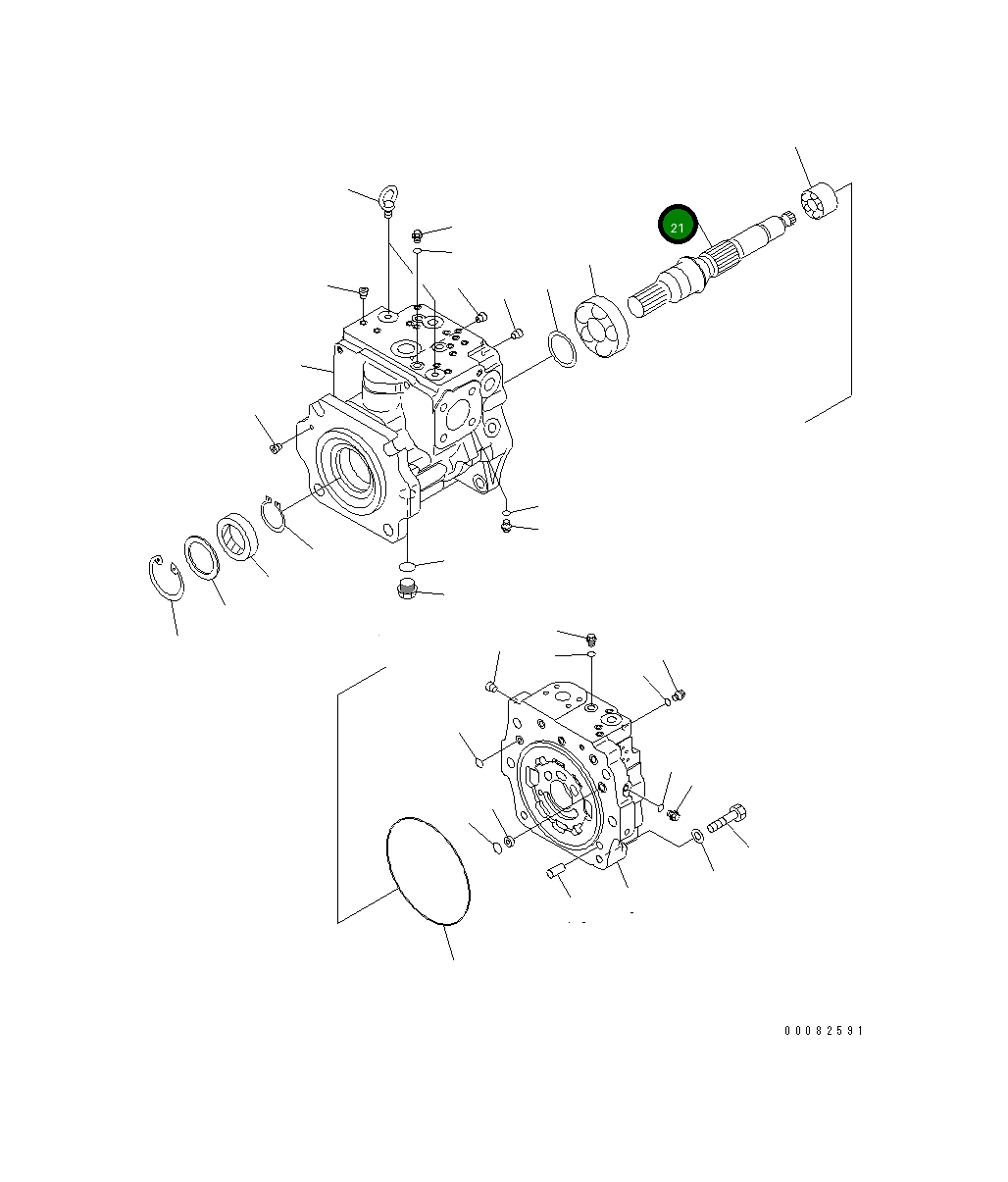 Вал 708-1G-12160 Komatsu