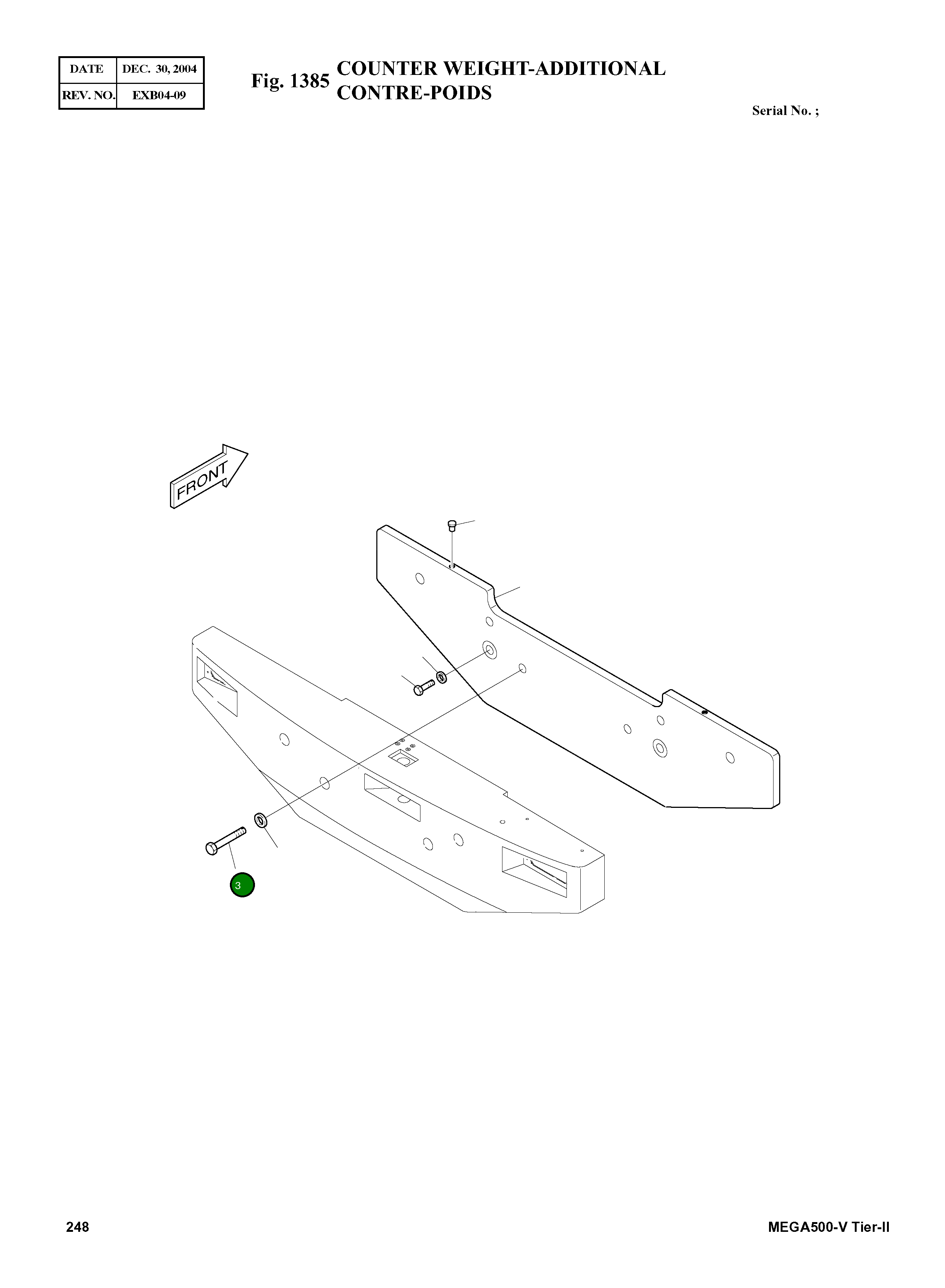 Болт M39X3.0X325 120-00259A Komatsu