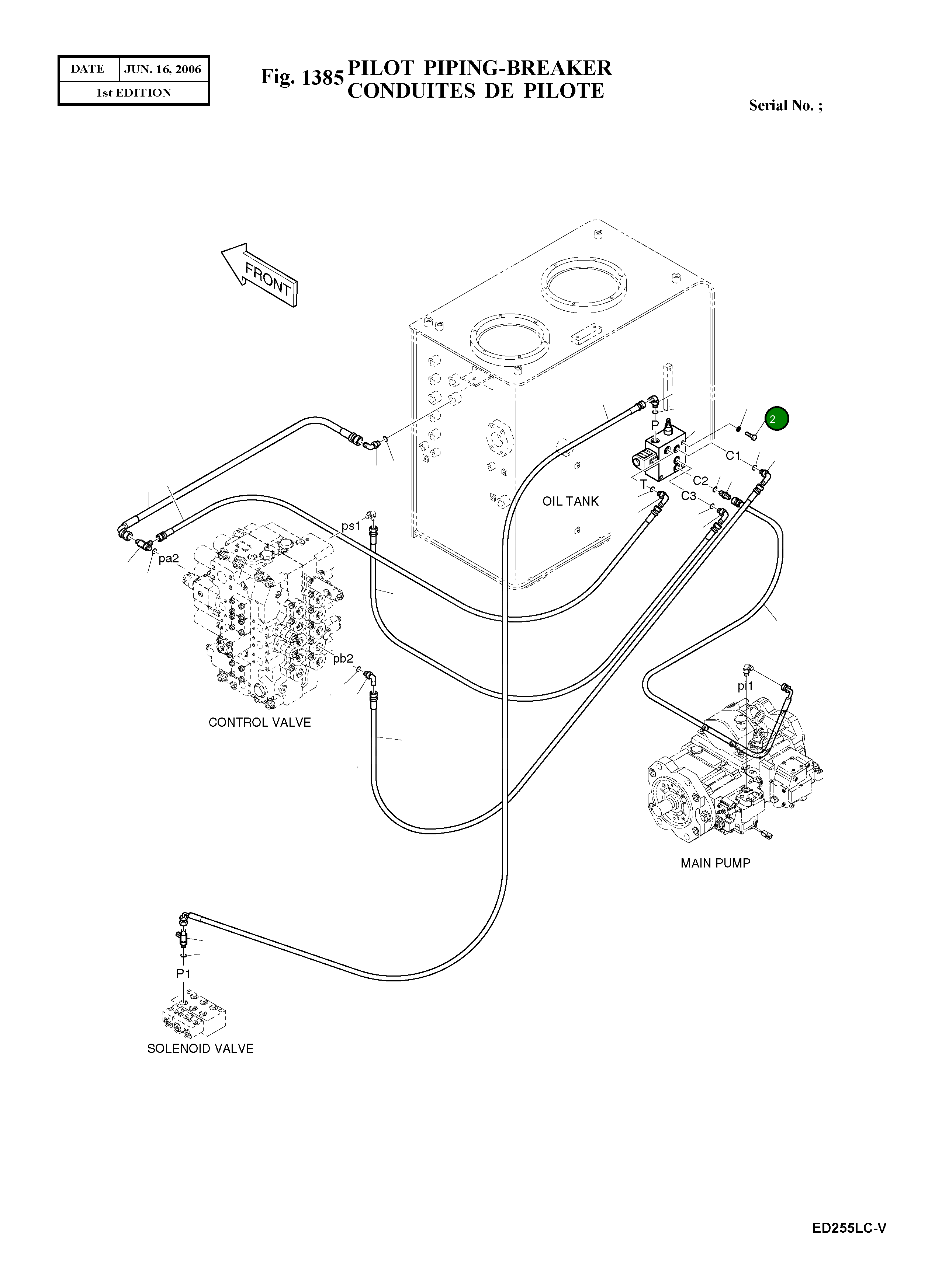 Болт M10X1.5X80 S0559153 Komatsu