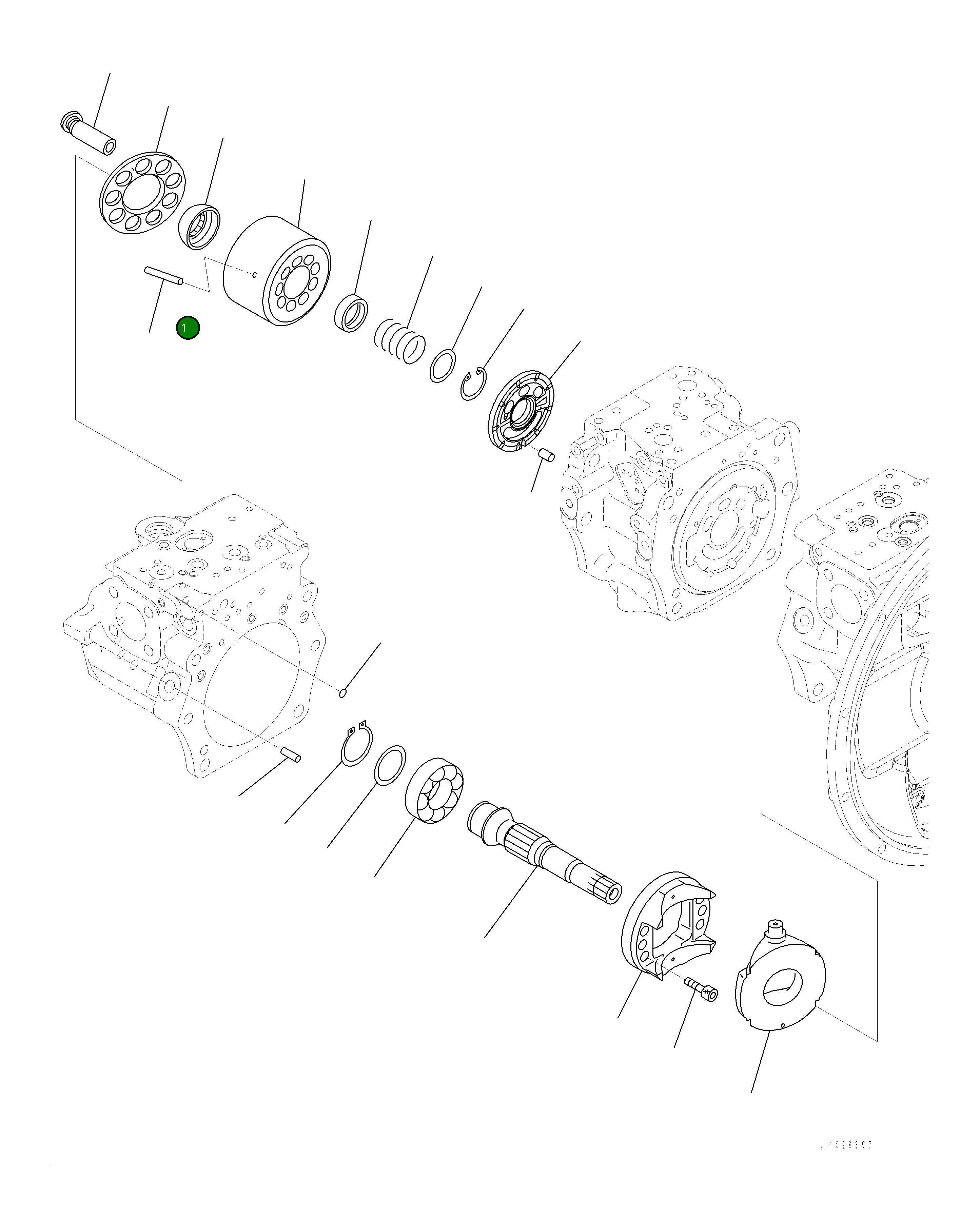 Вал 708-2G-12770 Komatsu