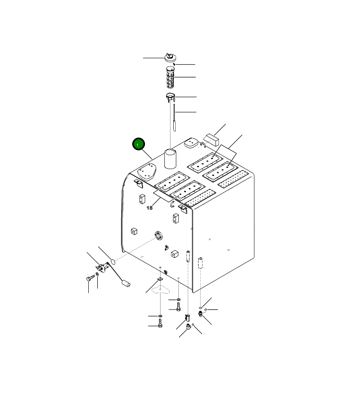 Бак 207-04-A1910 Komatsu