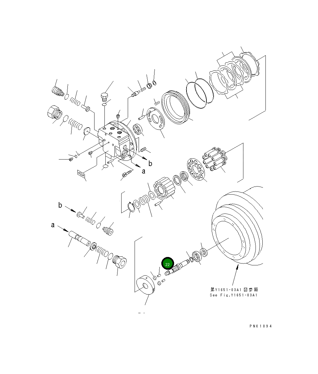 Вал TZ263B2002-01 Komatsu