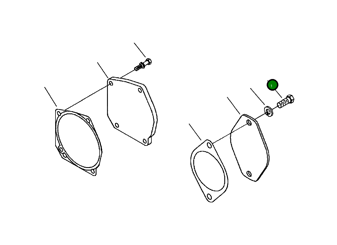 Болт (1/2-13x1 1/4 INCH) 1238 040 H1 Komatsu