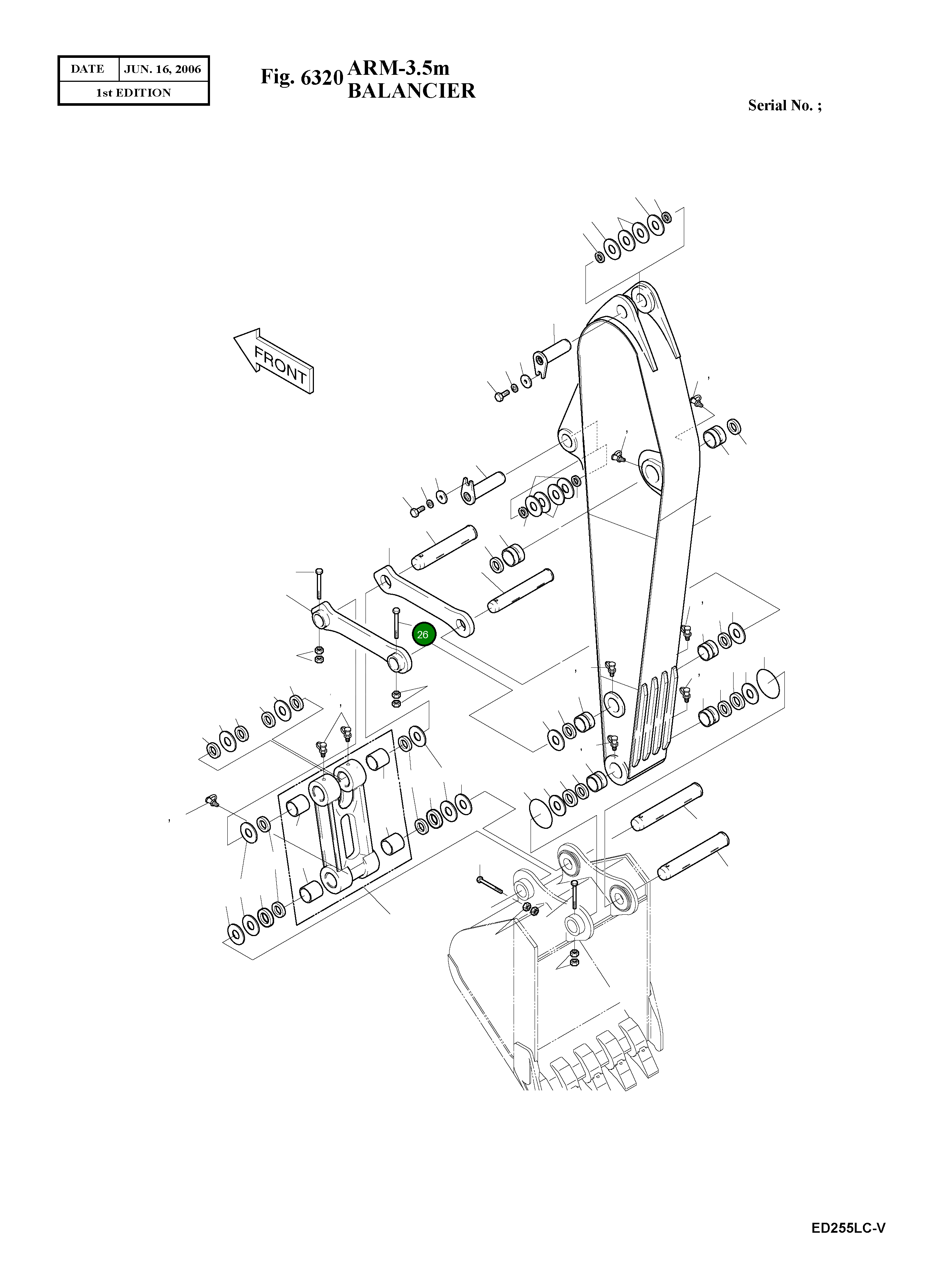 Болт M16X2.0X130 S0566863 Komatsu