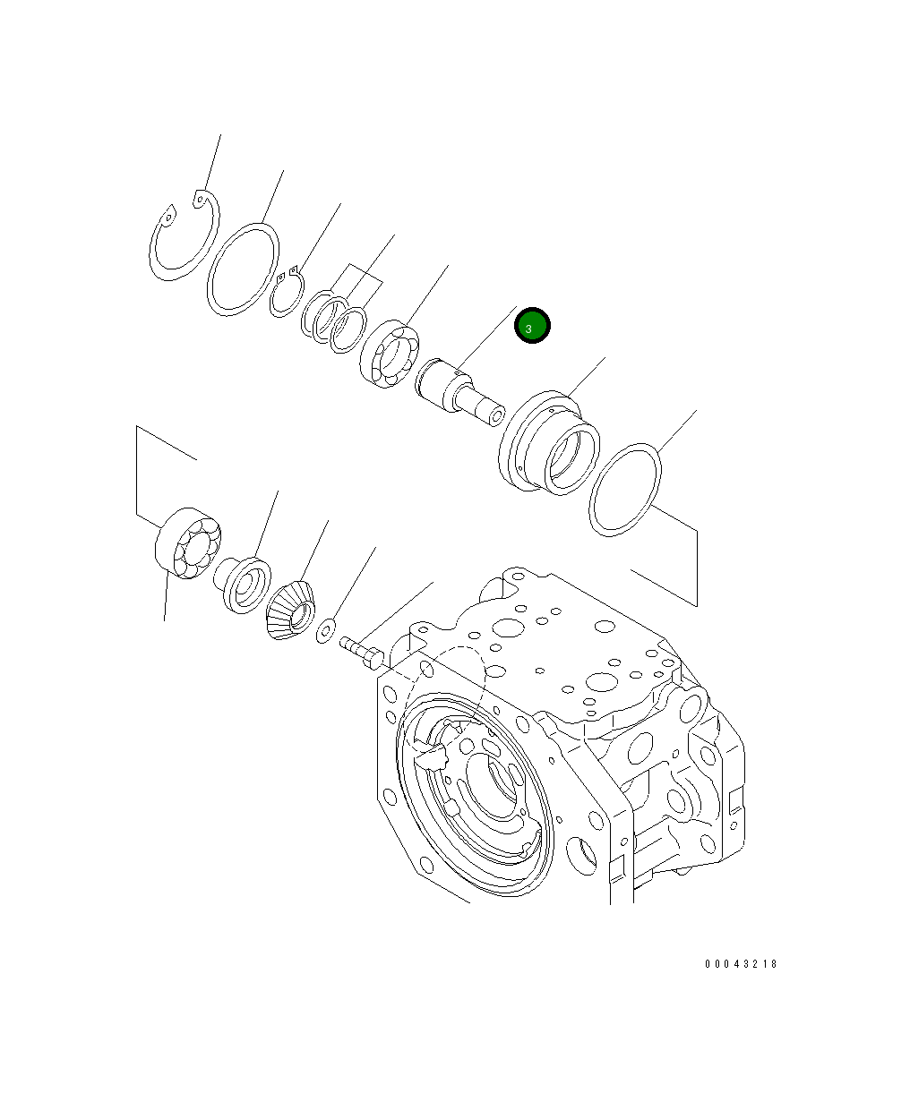 Вал 708-2K-12750 Komatsu