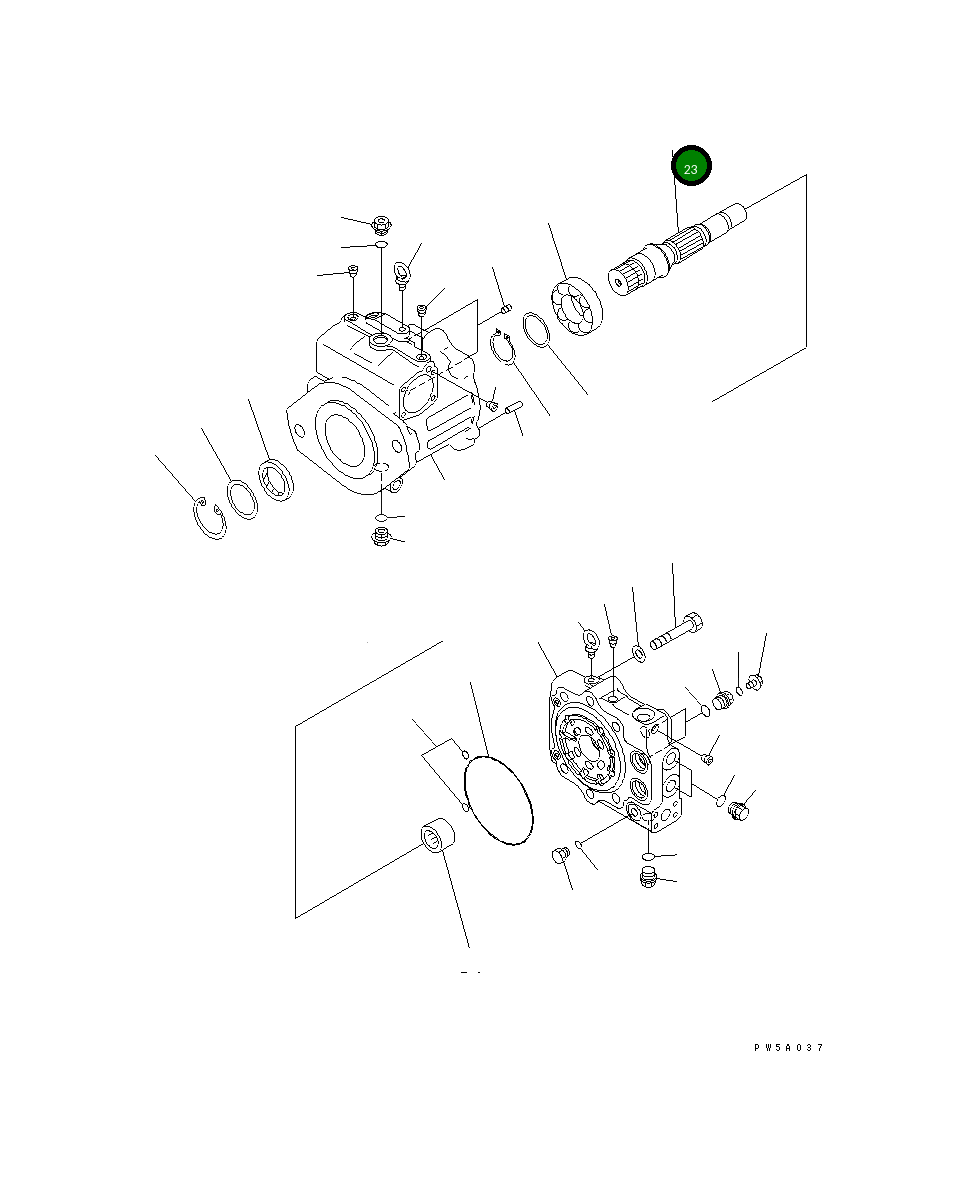 Вал 708-1H-12230 Komatsu