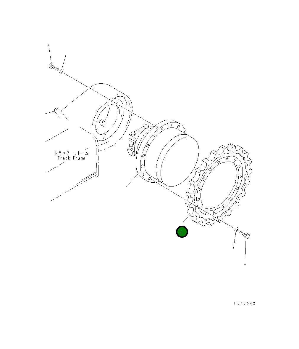 Ведущая звезда 201-27-67110 Komatsu