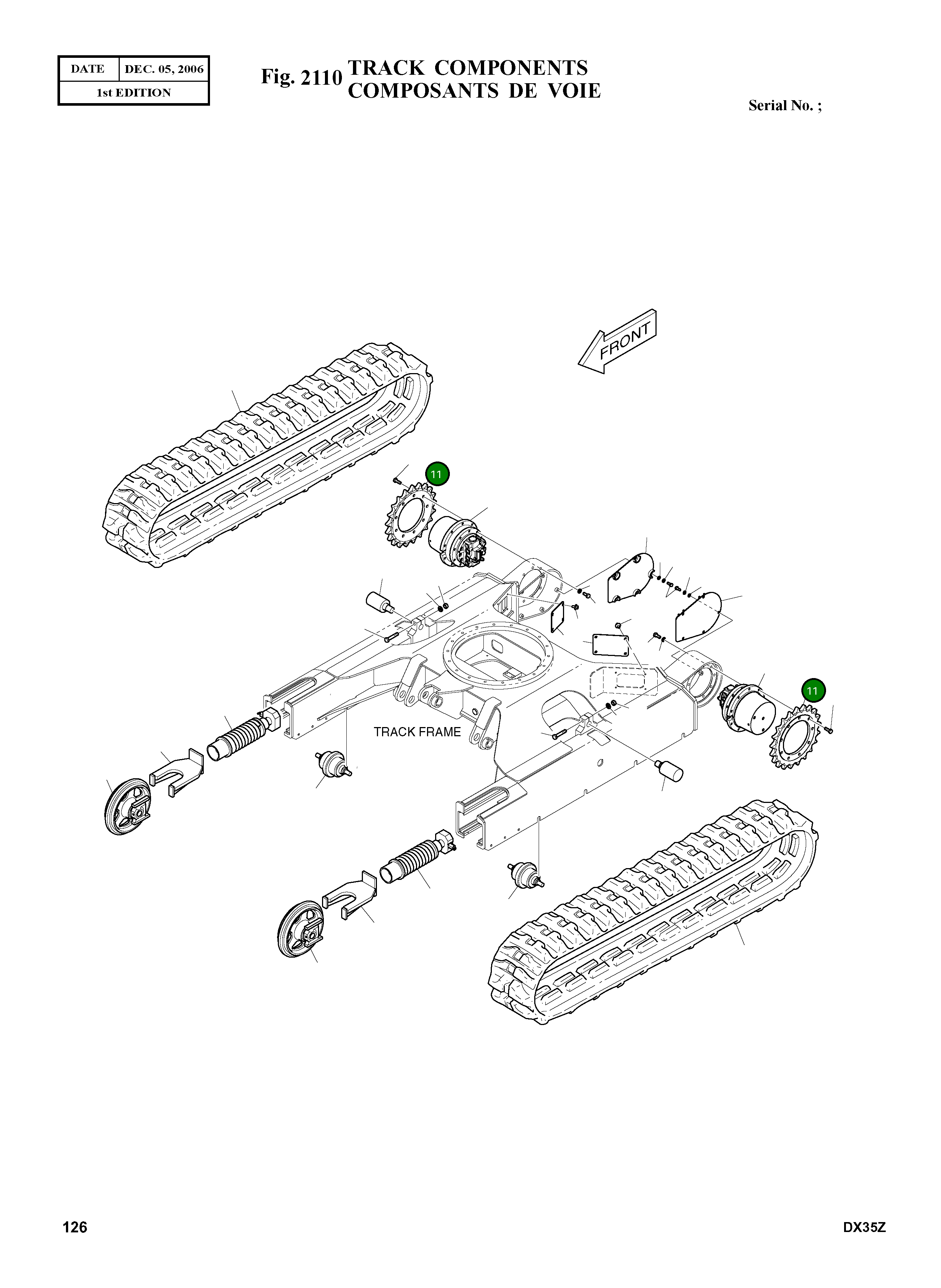 Ведущая звезда K1008230 Komatsu