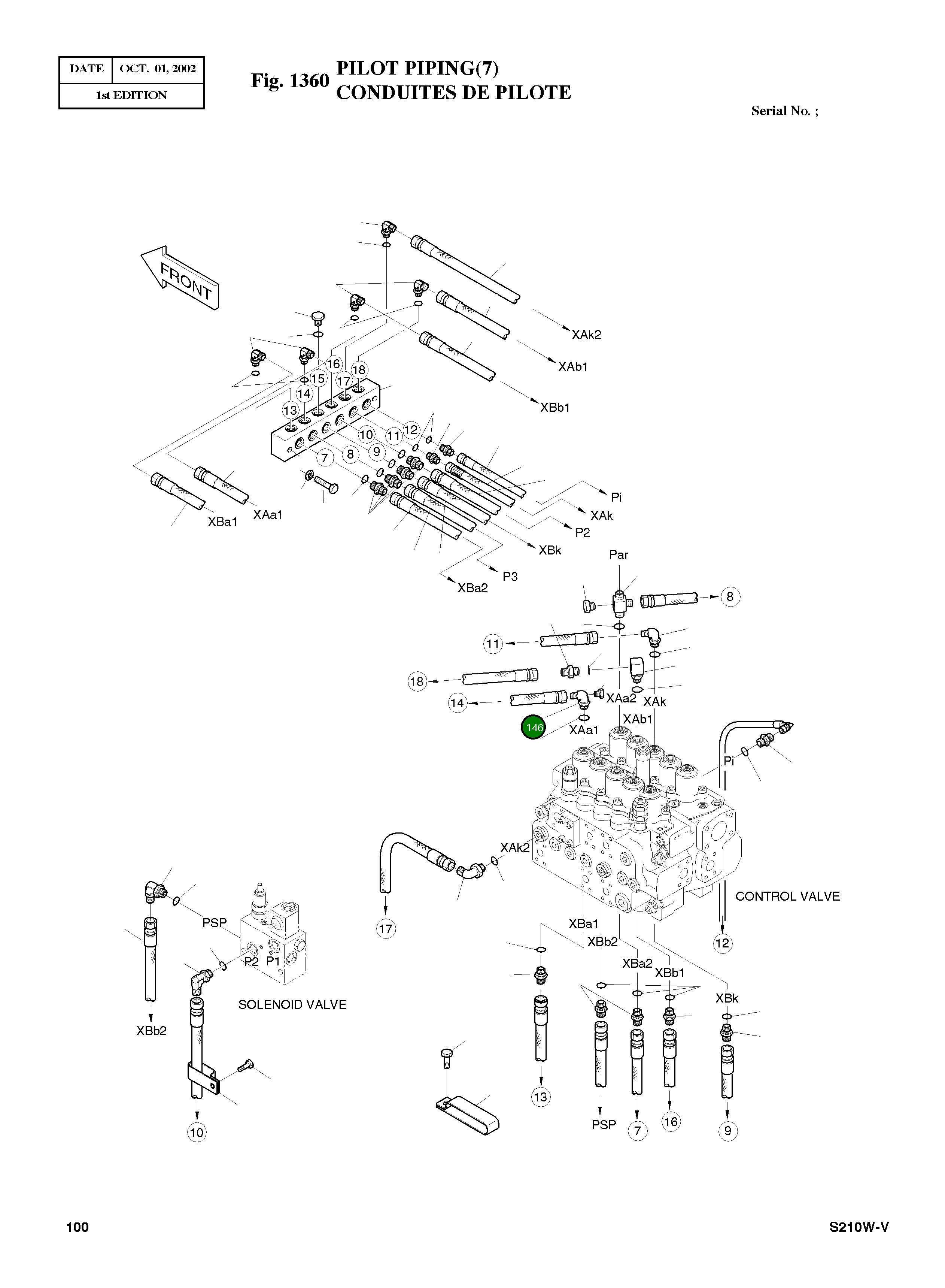 Адаптер PFO3/8-PF3/8 2181-2590D2 Komatsu
