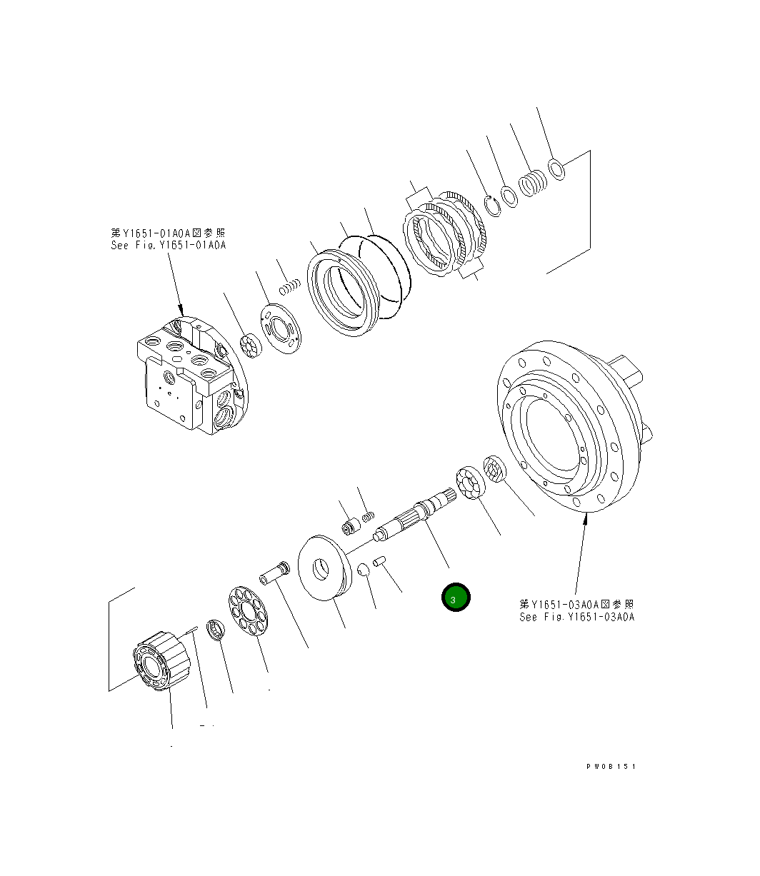 Вал TZ500D2002-00 Komatsu