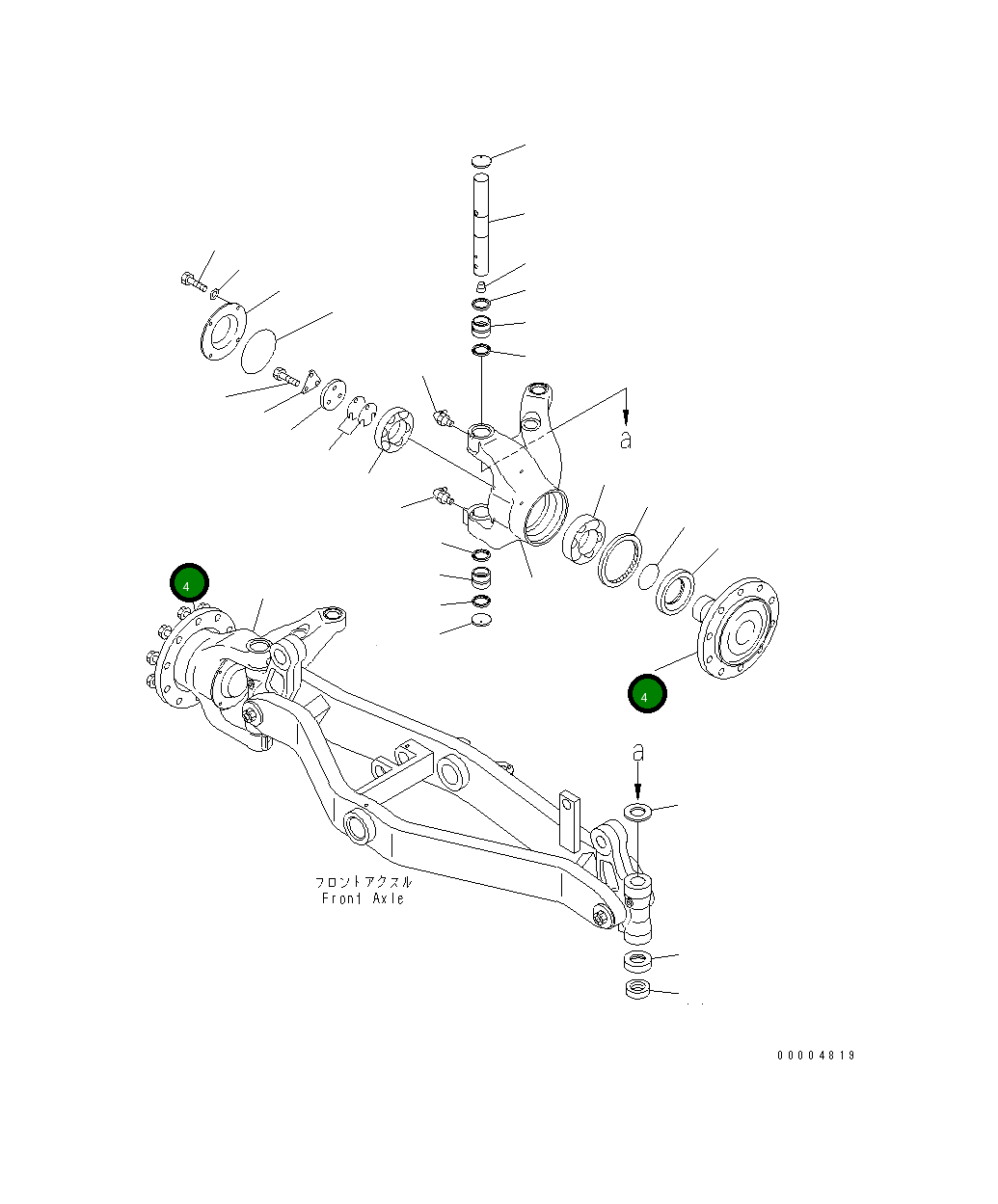 Вал 23A-27-31130 Komatsu